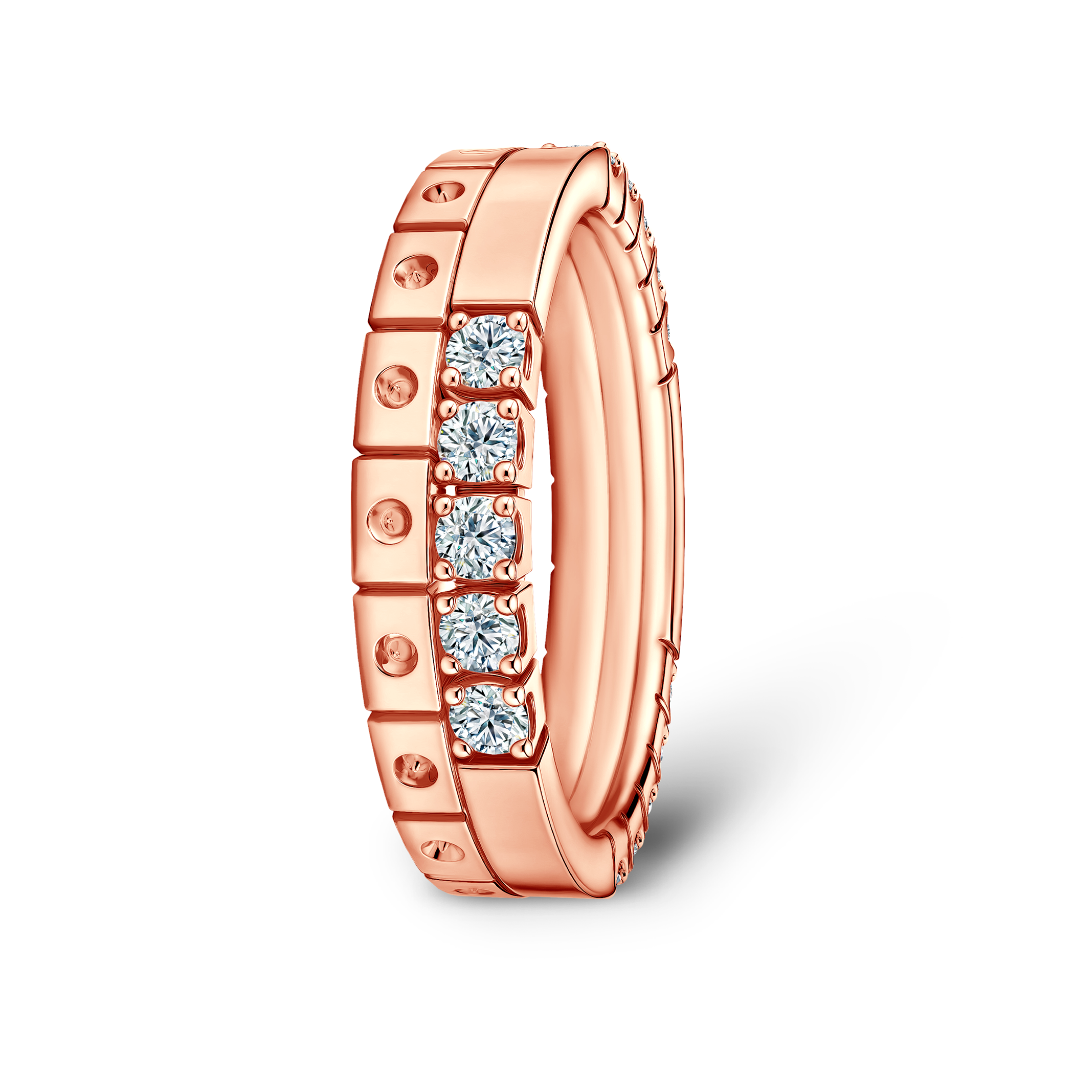 Pierścionki Symphony zestaw: złoty, diamenty laboratoryjne