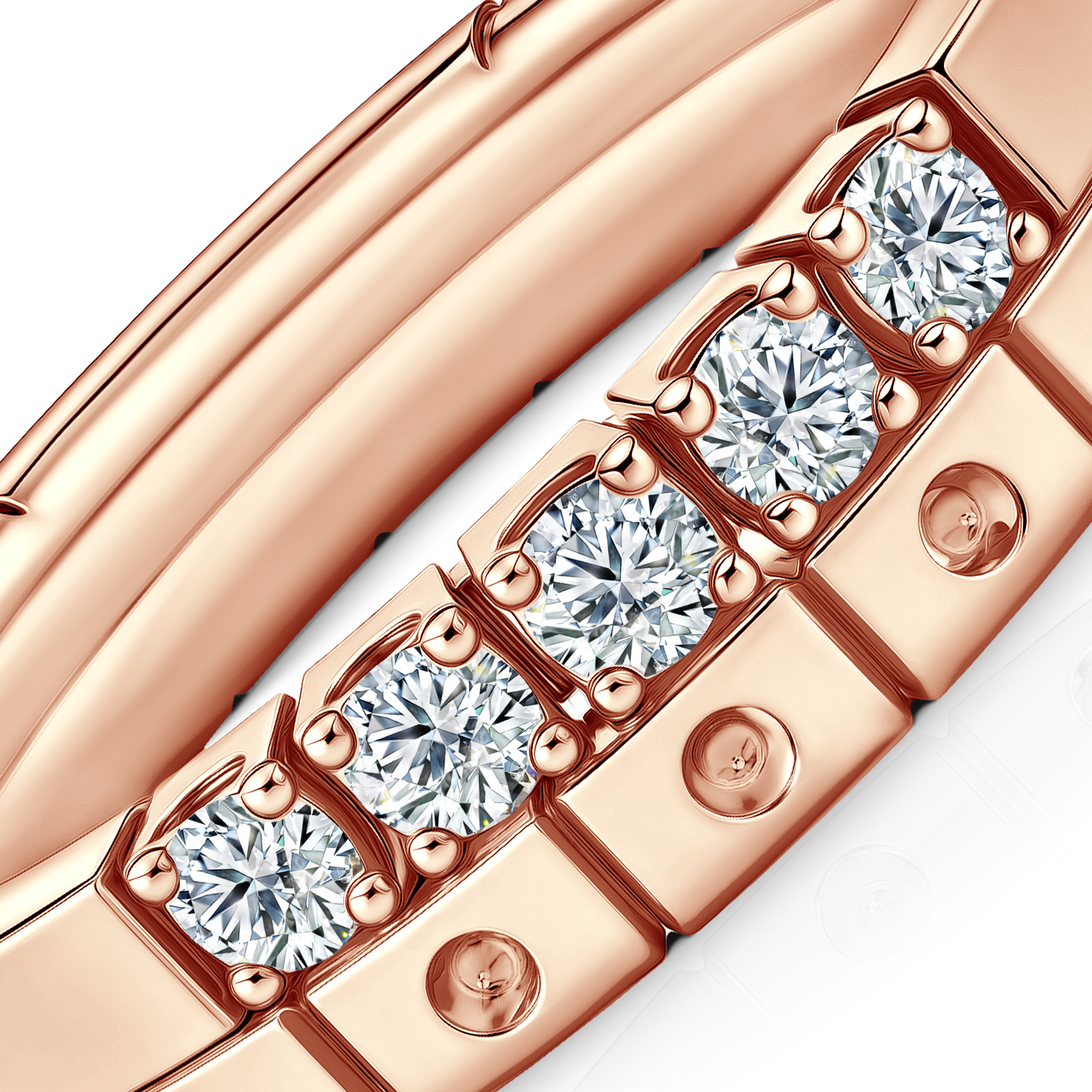 Pierścionki Symphony zestaw: złoty, diamenty