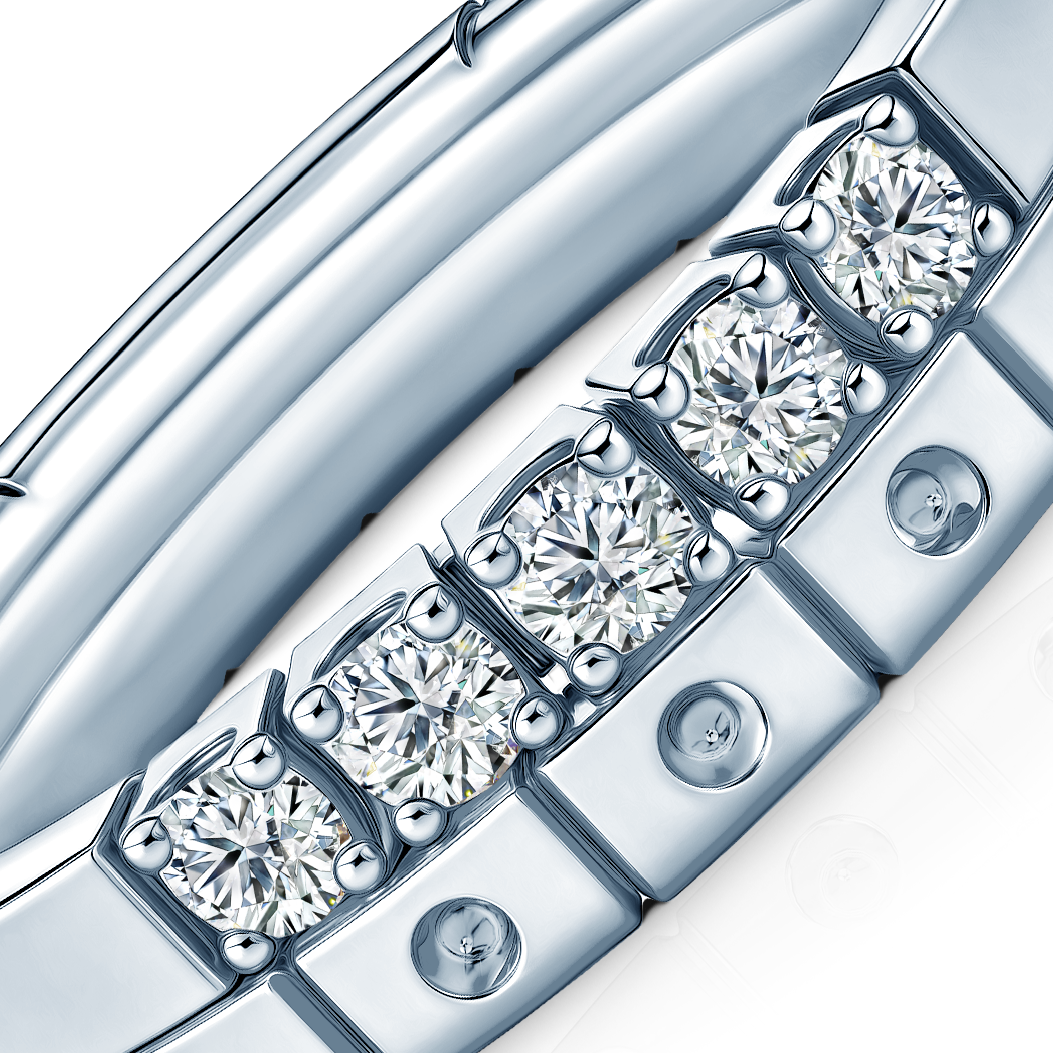 Pierścionki Symphony zestaw: złoty, diamenty laboratoryjne