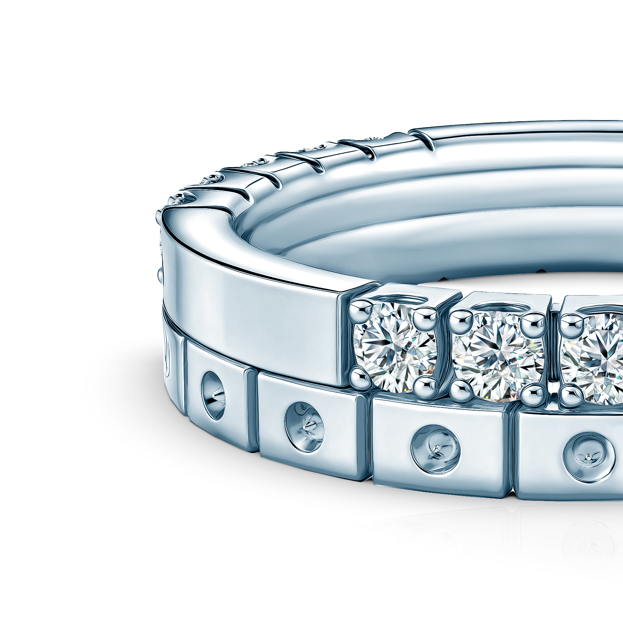 Pierścionki Symphony zestaw: złoty, diamenty