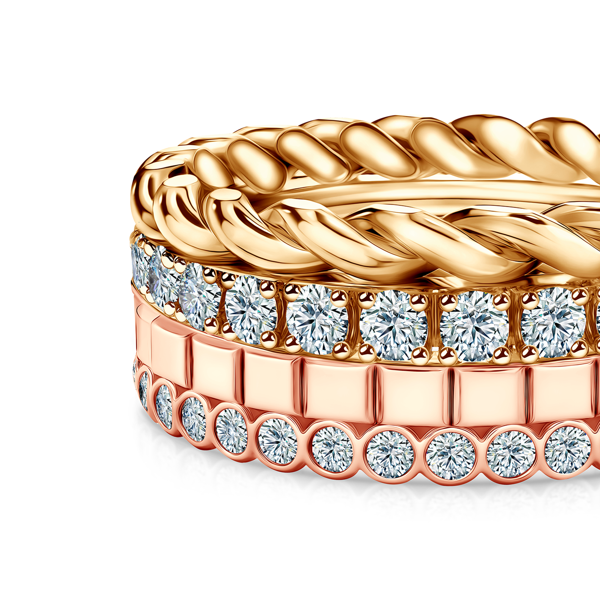 Ring-Set Symphony: Gold, Labordiamanten - 6