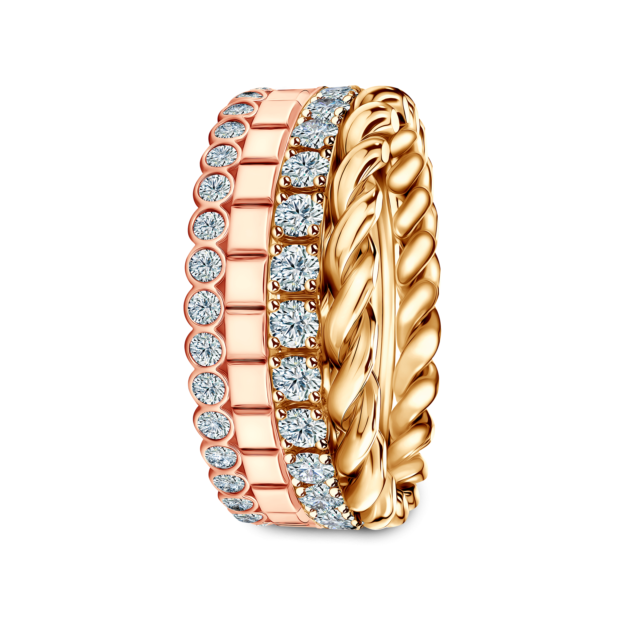 Ring-Set Symphony: Gold, Labordiamanten - 7