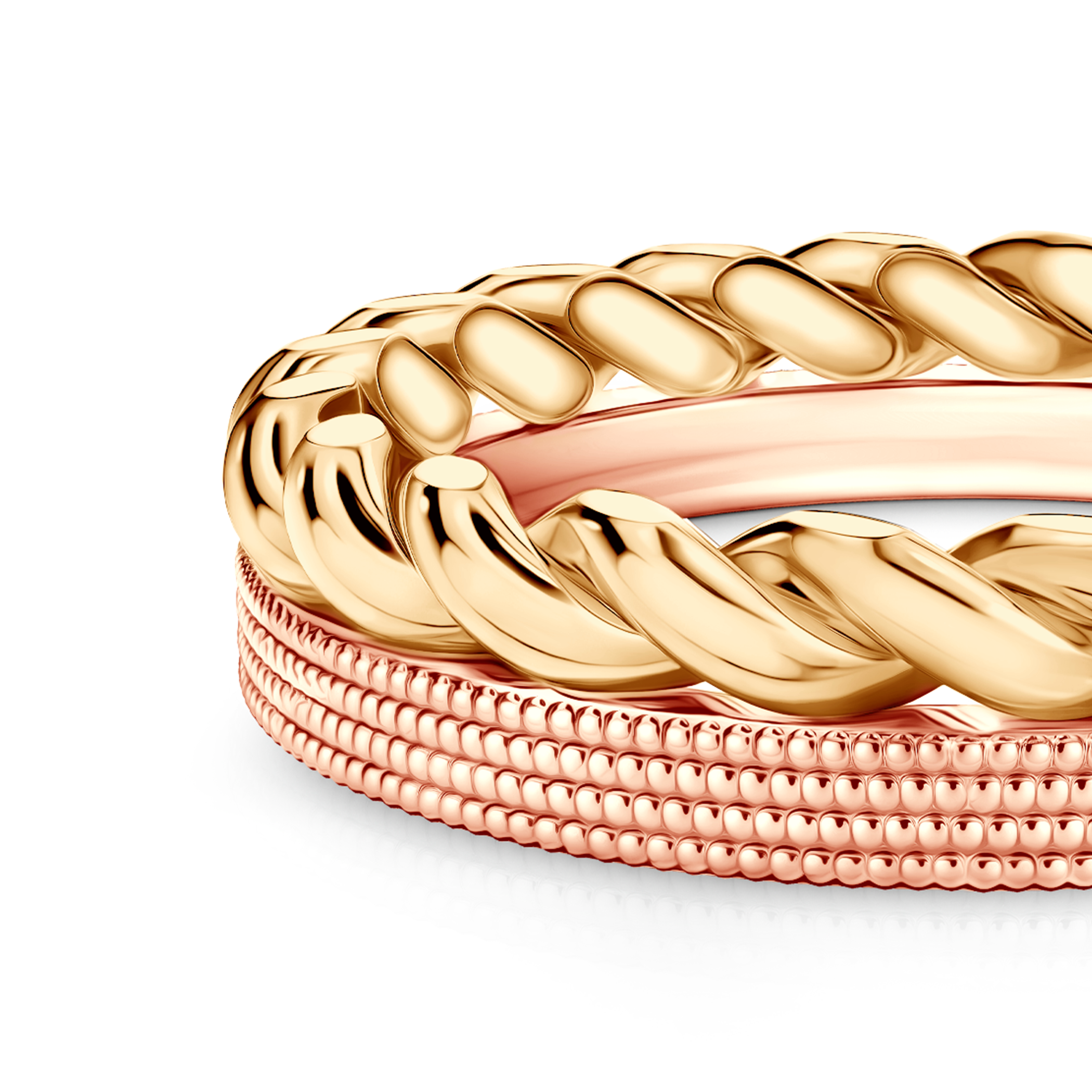 Pierścionki Symphony zestaw: złoty