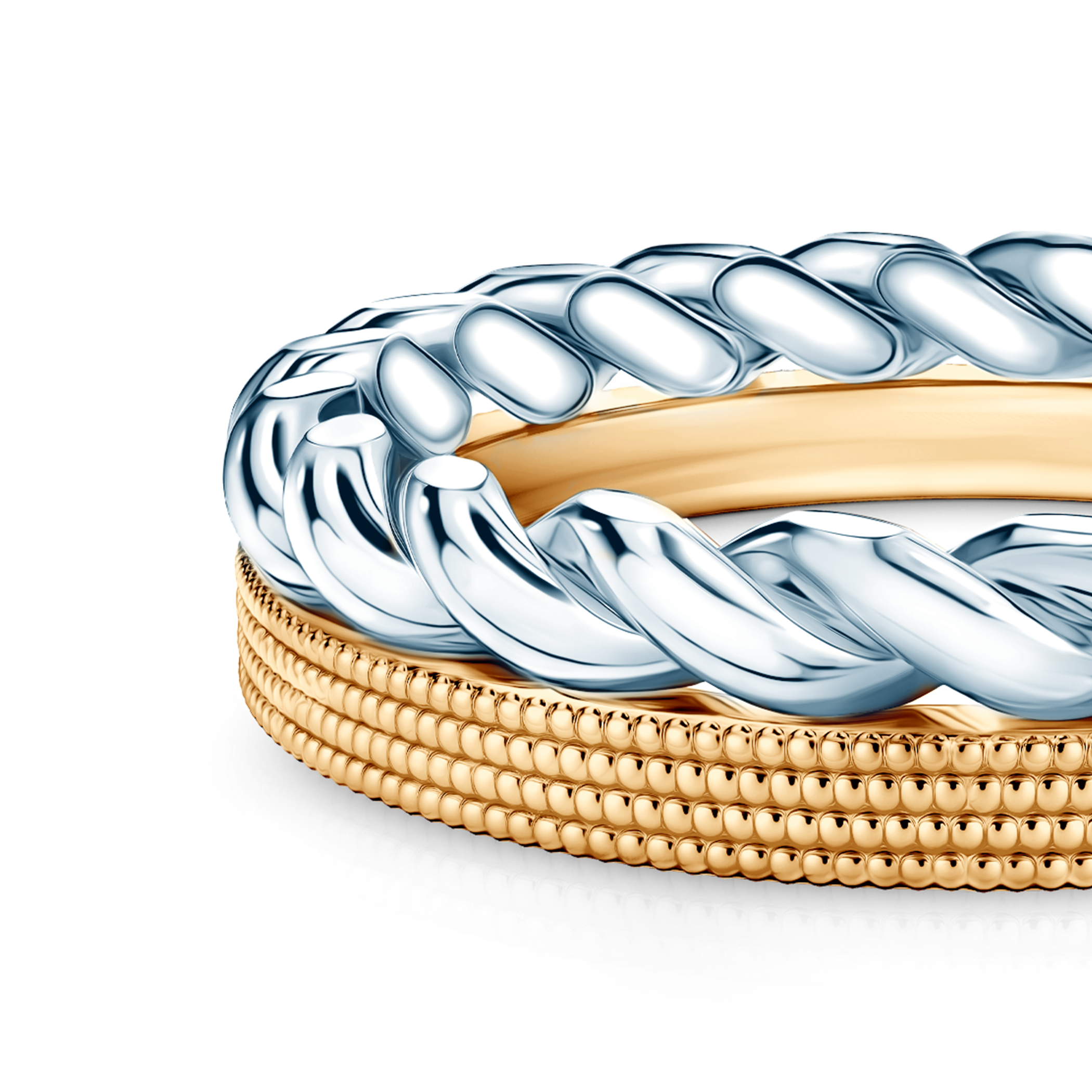 Pierścionki Symphony zestaw: złoty