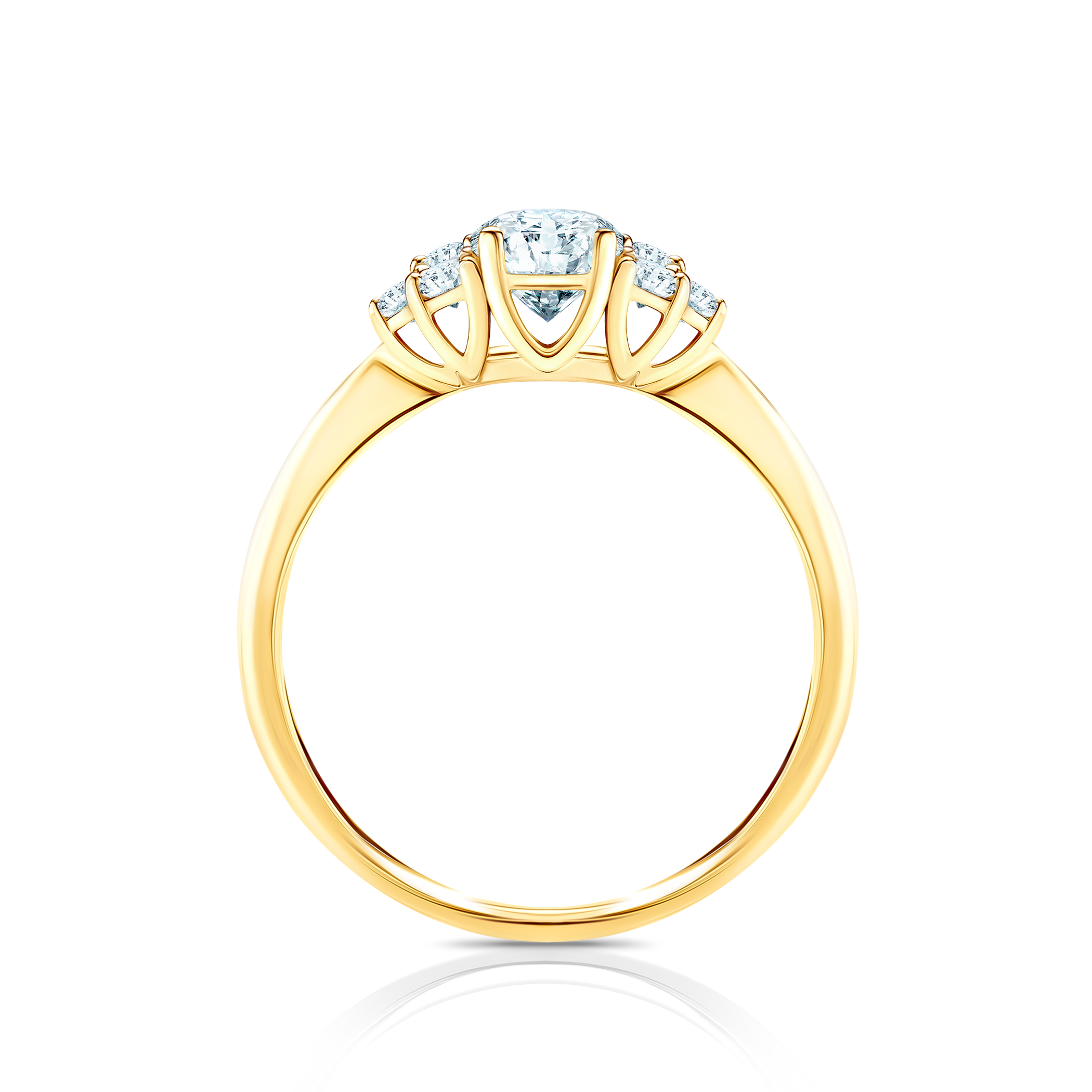 Pierścionek zaręczynowy Fairytale: złoty, diamenty