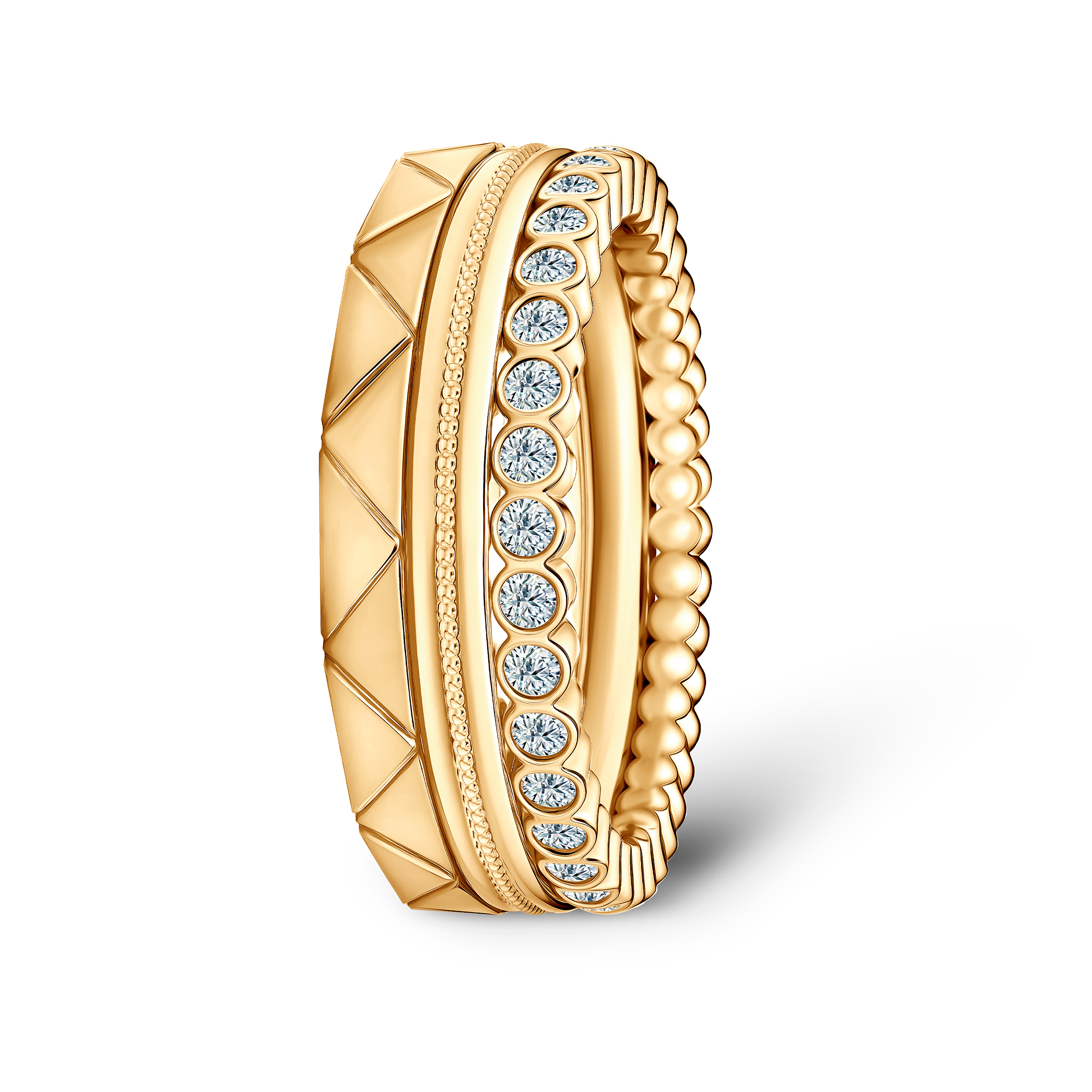 Ring-Set Symphony: Gold, Diamanten - 7