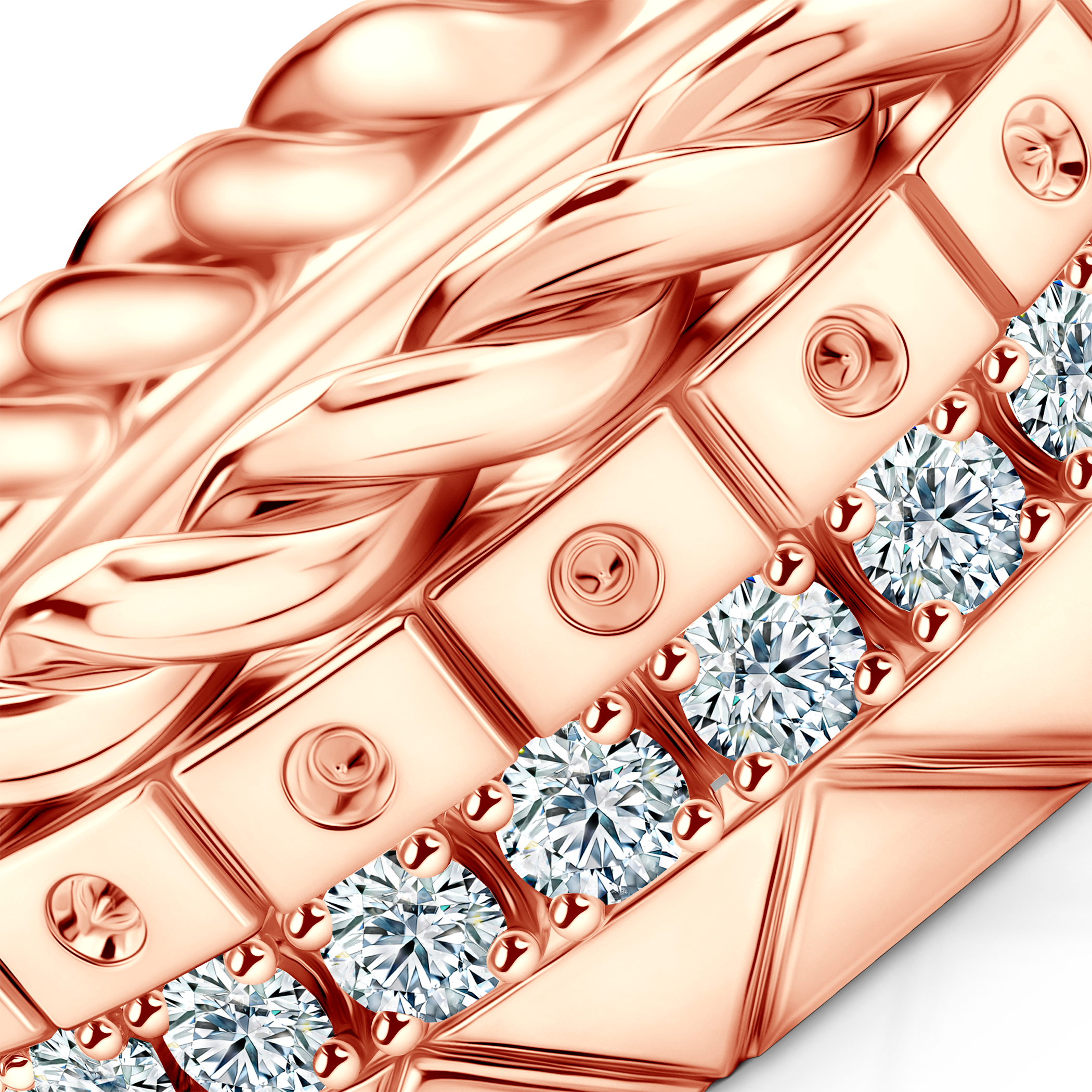 Pierścionki Symphony zestaw: złoty, diamenty