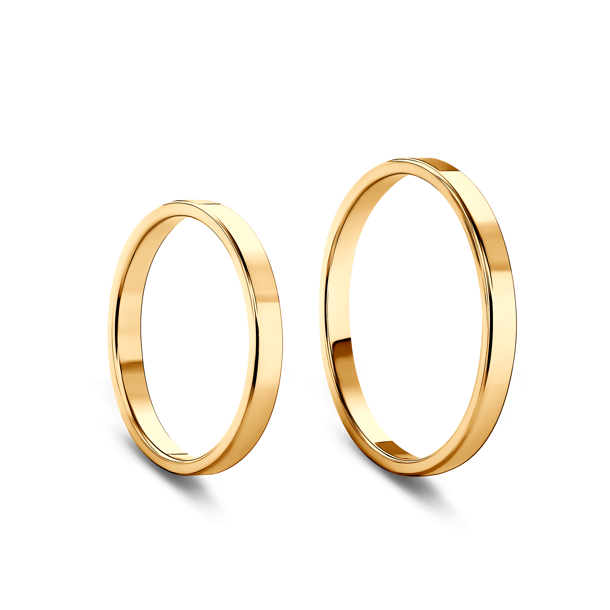 Eheringe: Gold, Flach, 2 mm