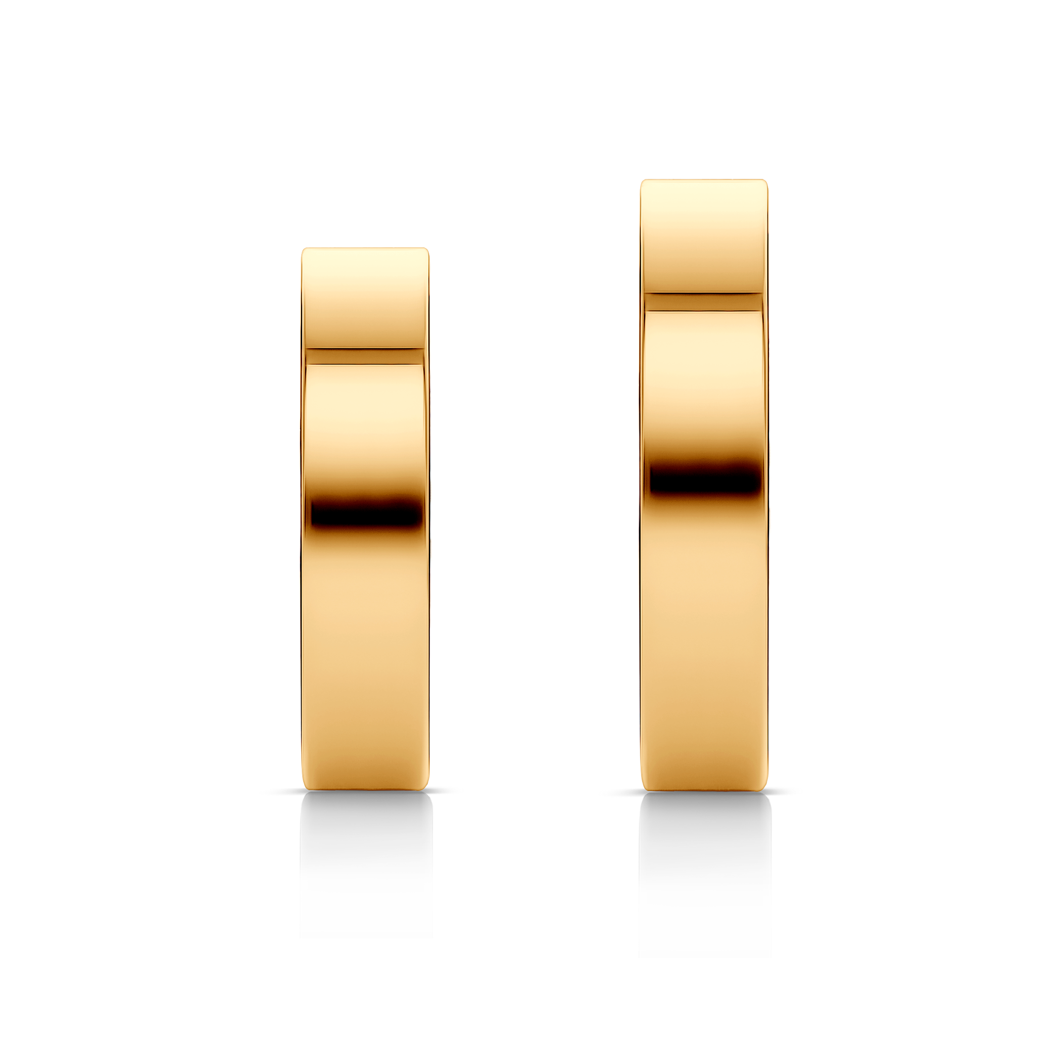 Eheringe: Gold, Flach, 4 mm