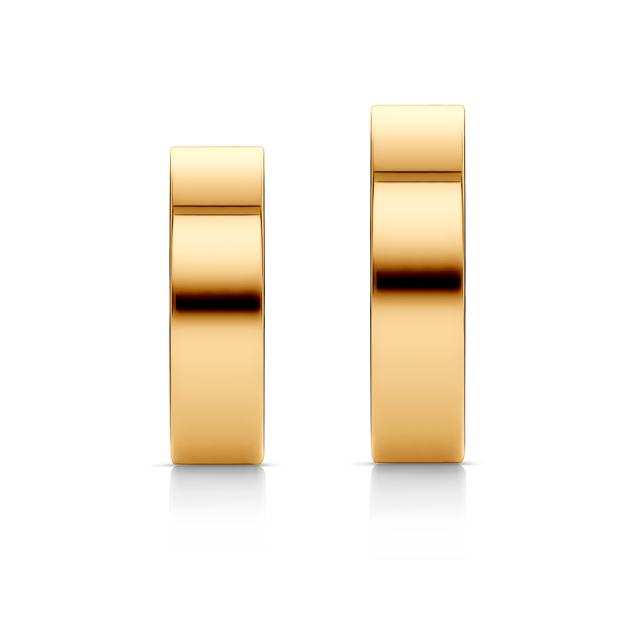 Obrączki ślubne: złote, płaskie, 5 mm