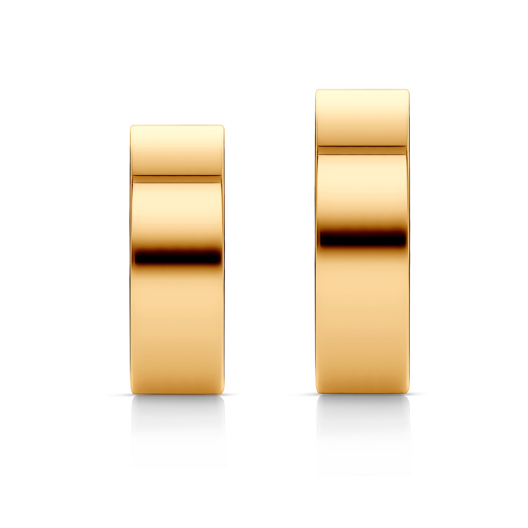 Obrączki ślubne: złote, płaskie, 6 mm