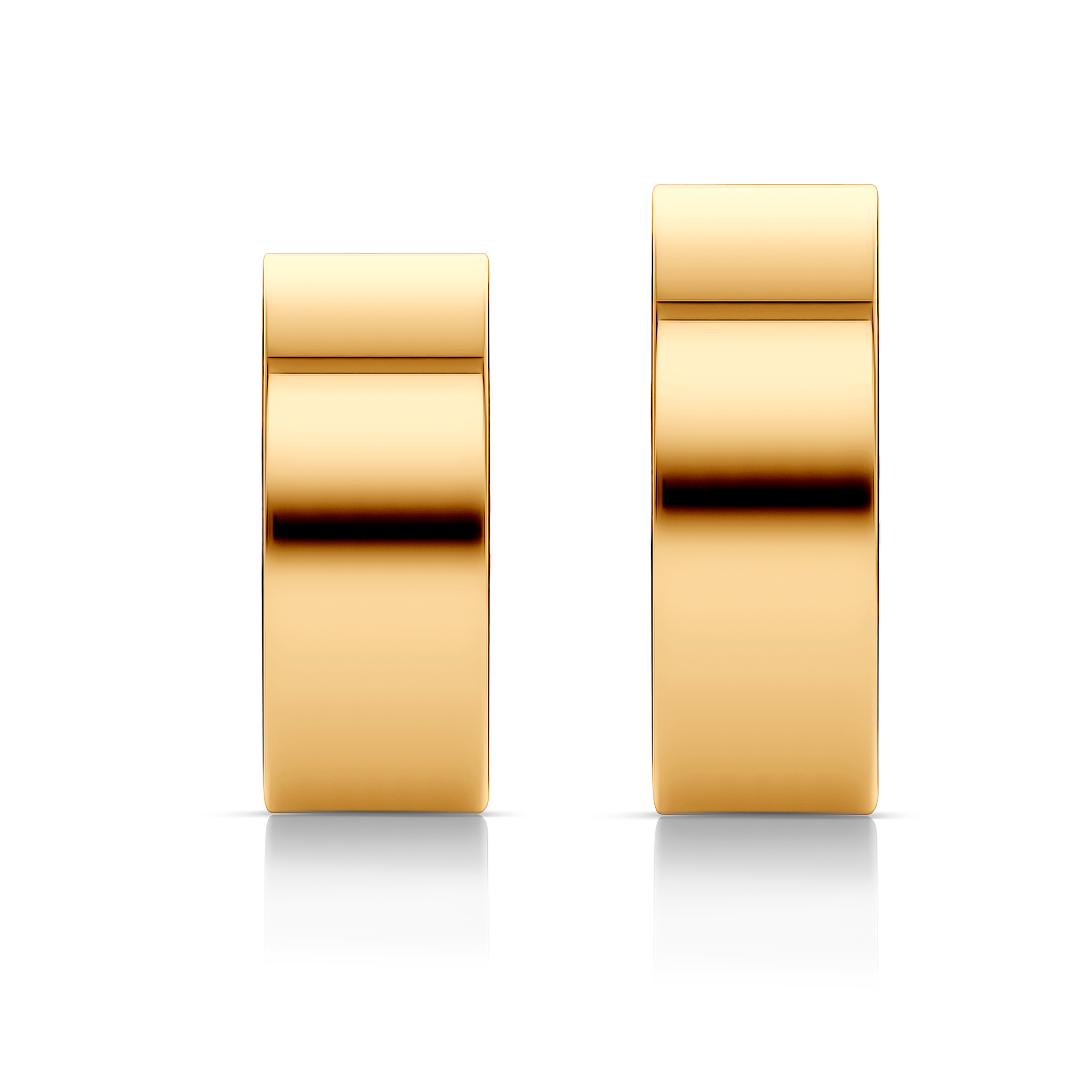 Obrączki ślubne: złote, płaskie, 7 mm