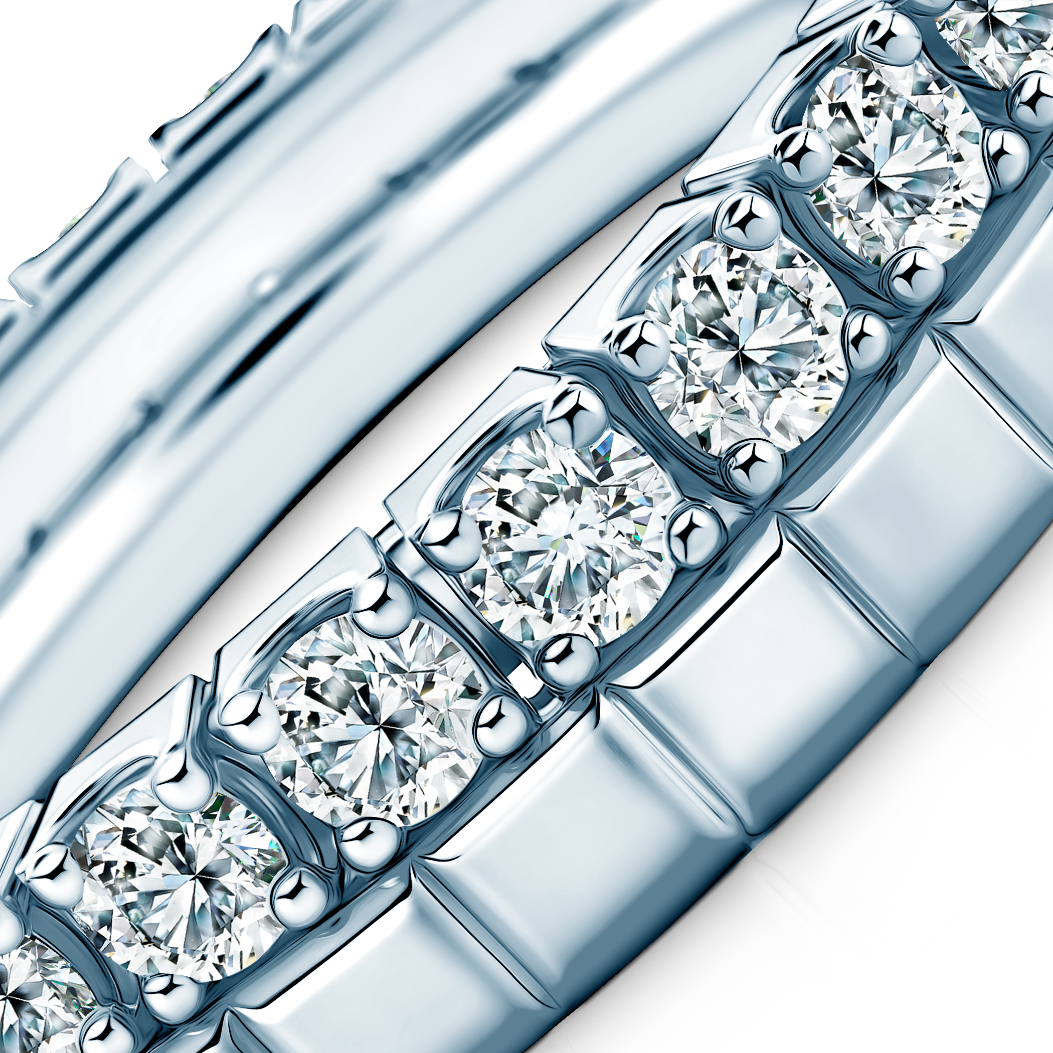 Ring-Set Symphony: Silber, Labordiamanten - 3