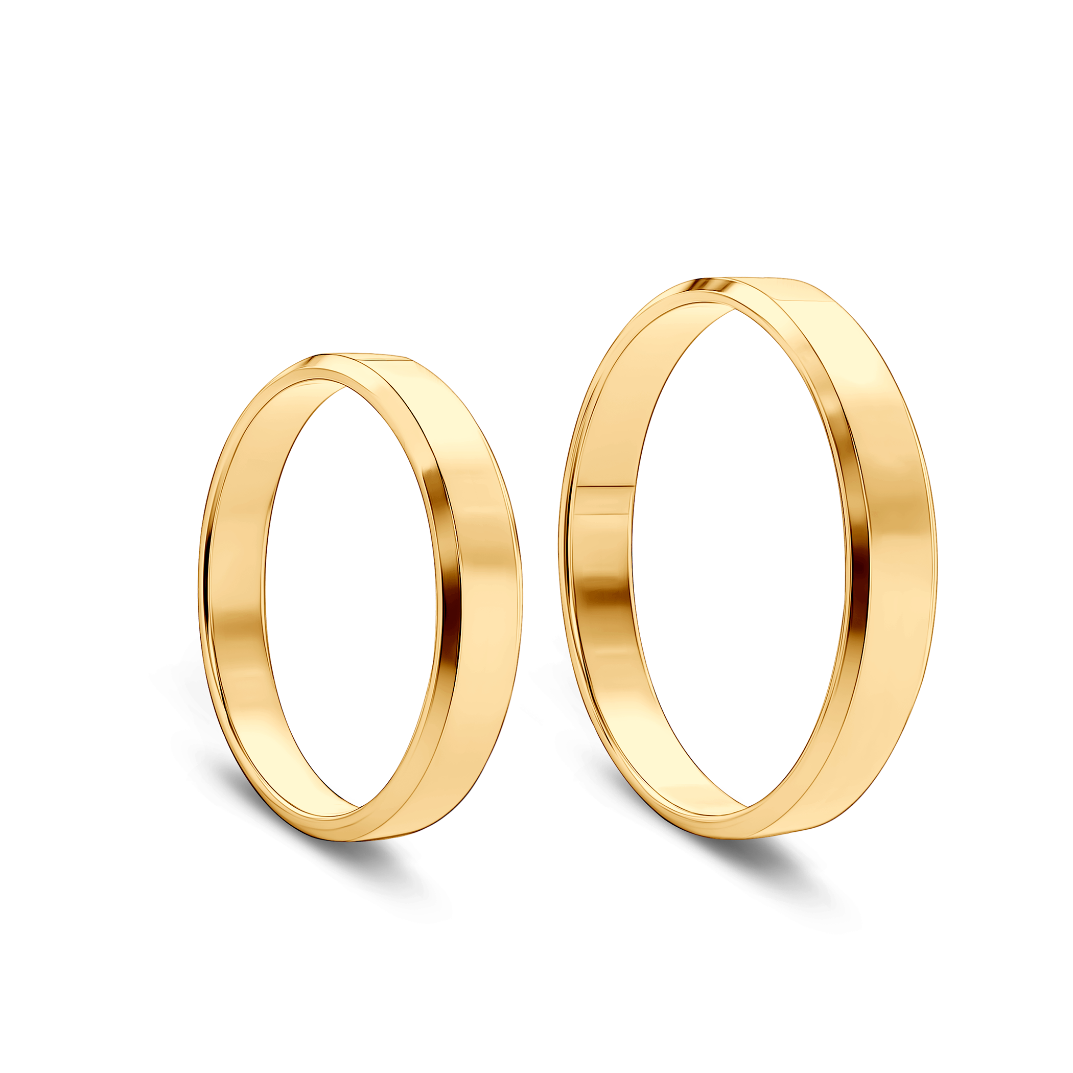 Eheringe: Gold, mit Fase, 4 mm