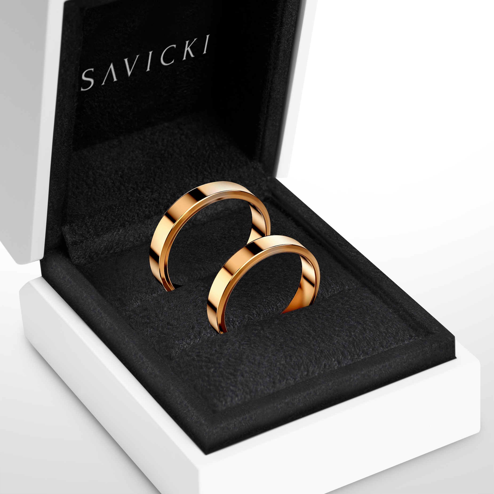 Eheringe: Gold, mit Fase, 4 mm