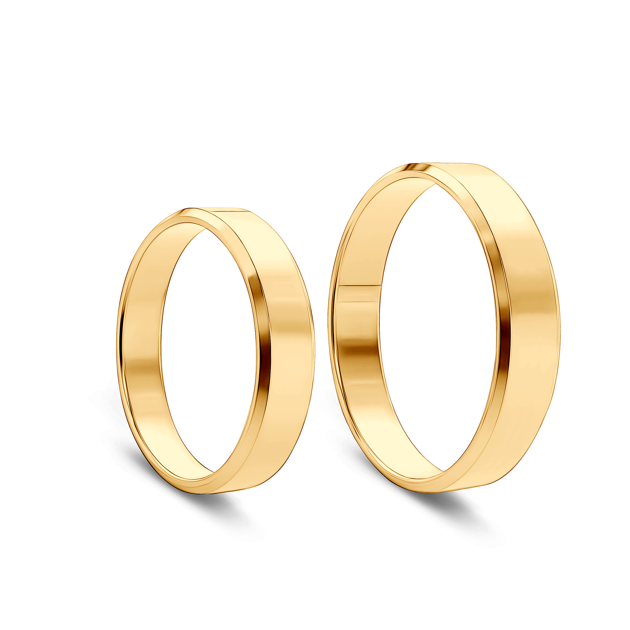 Obrączki ślubne: złote, z fazą, 5 mm - 3