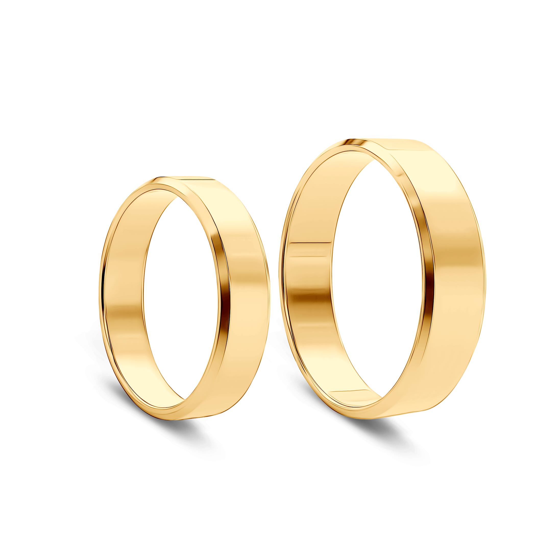 Obrączki ślubne: złote, z fazą, 6 mm