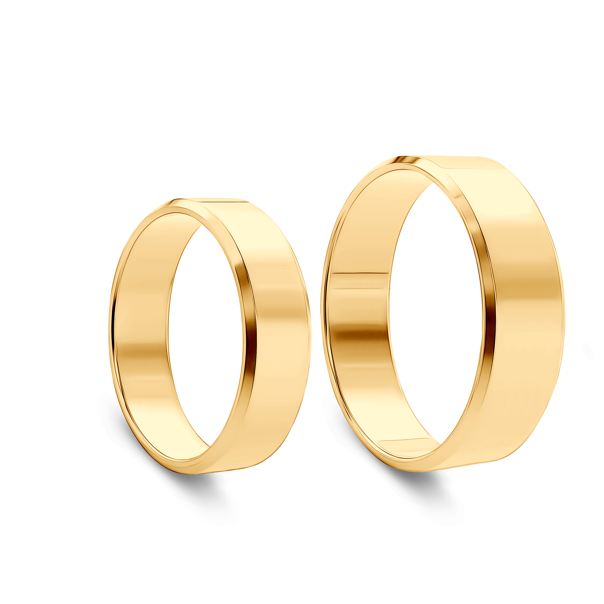 Obrączki ślubne: złote, z fazą, 7 mm