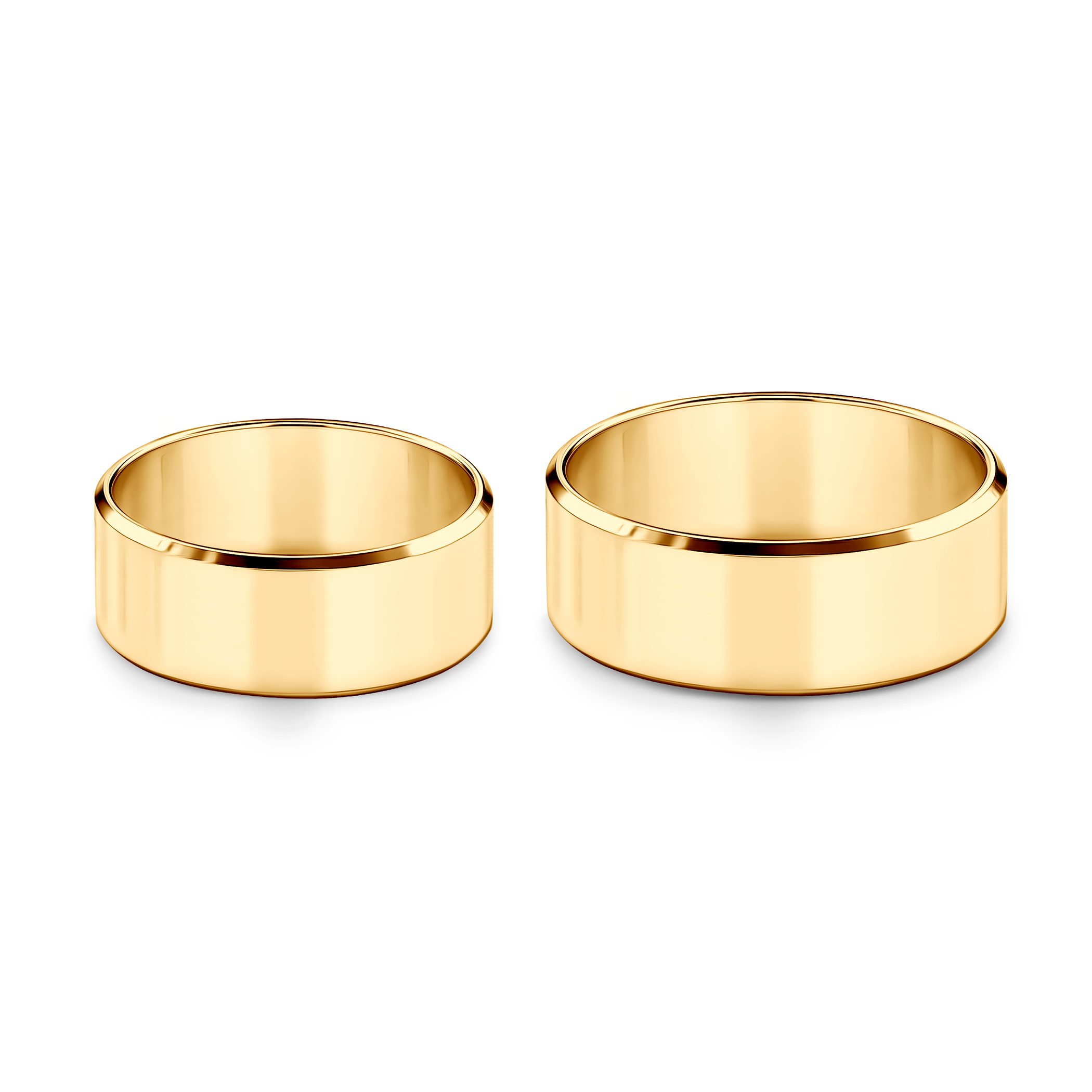 Obrączki ślubne: złote, z fazą, 7 mm