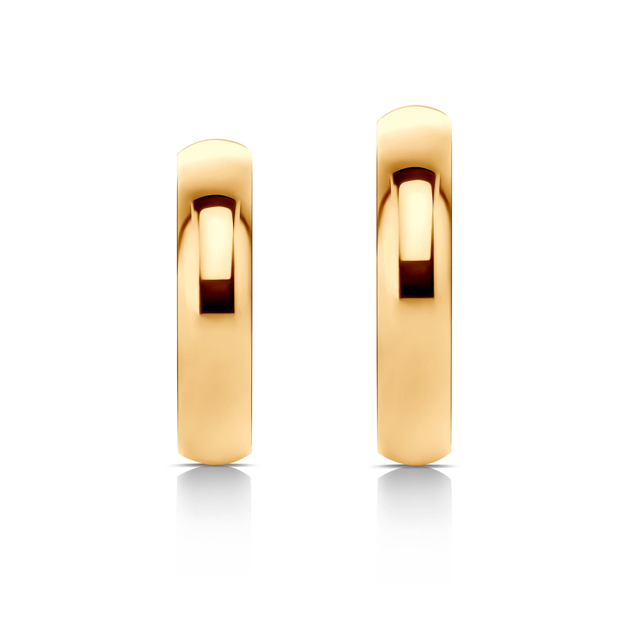 Obrączki ślubne: złote, półokrągłe, 4 mm