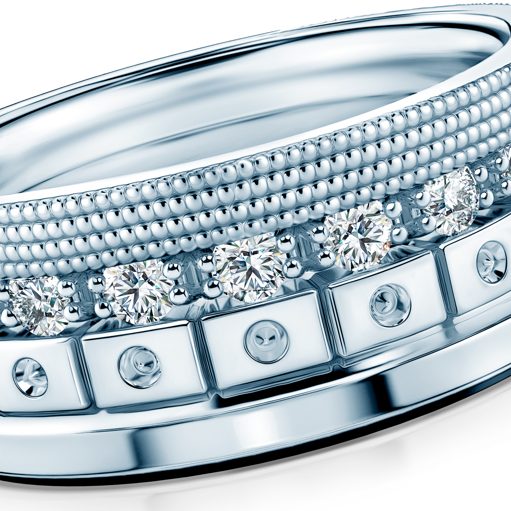 Ring-Set Symphony: Silber, Labordiamanten - 3