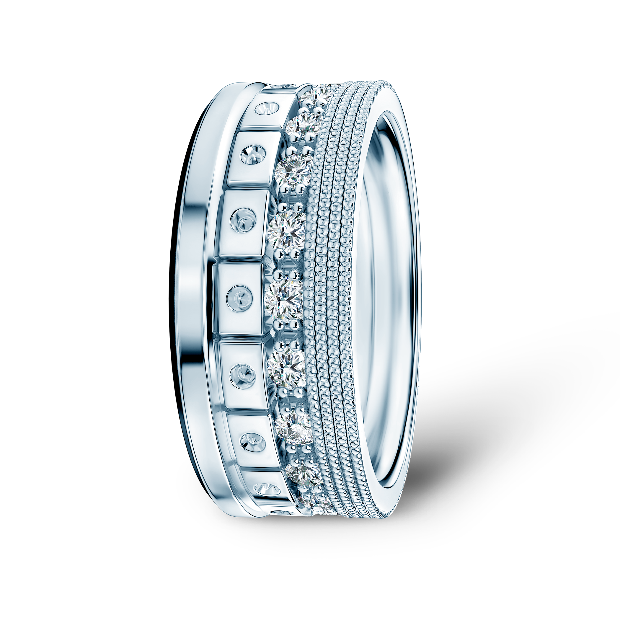 Ring-Set Symphony: Silber, Labordiamanten - 7