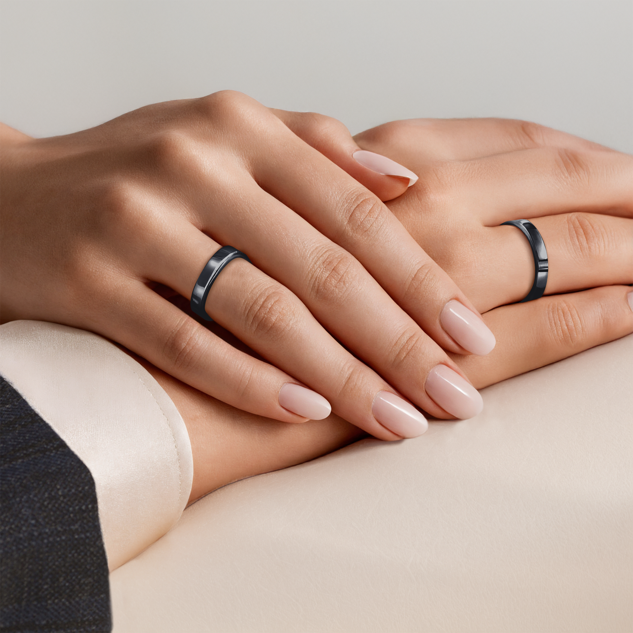 Eheringe: Schwarzes Gold, Flach, 3 mm