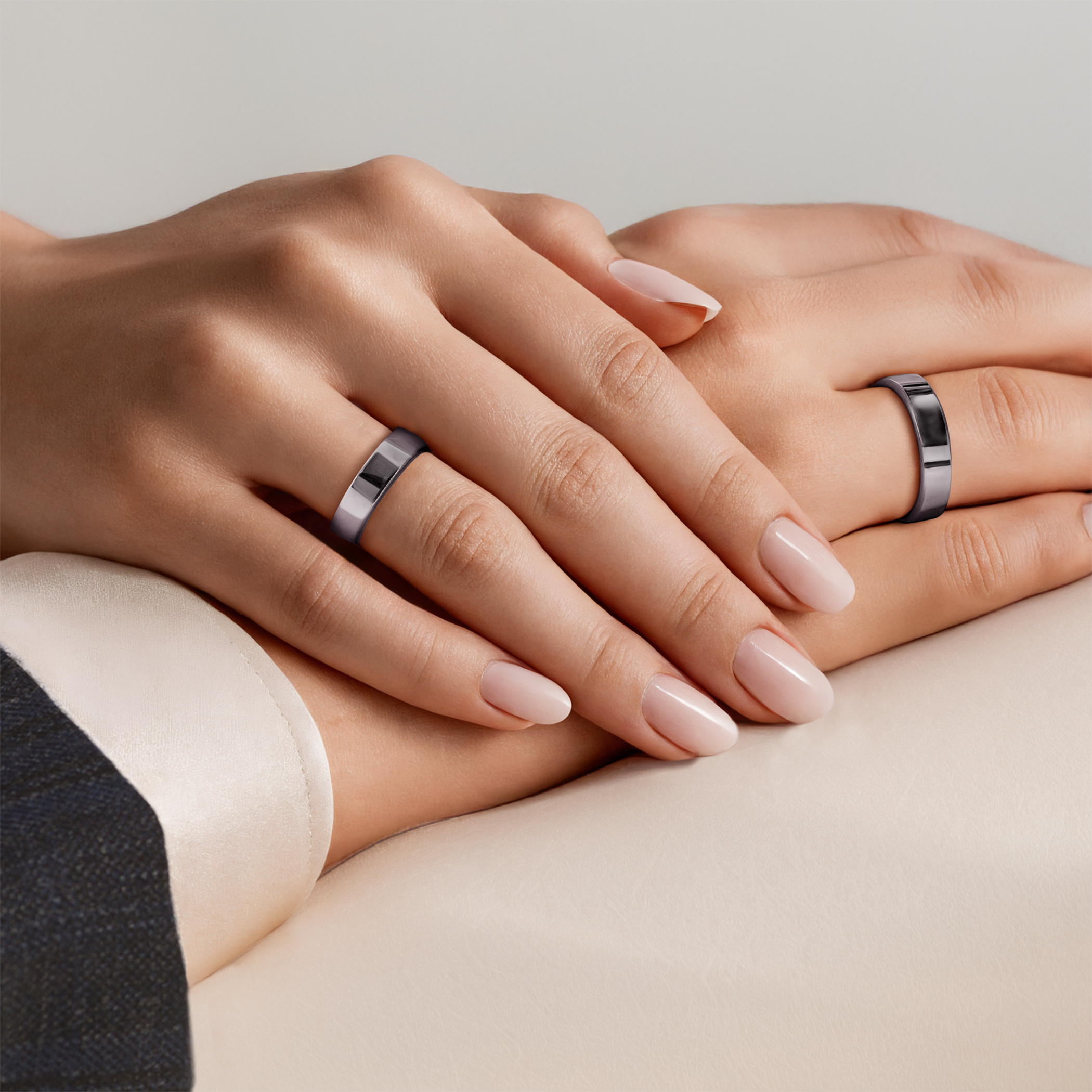 Eheringe: Weißgold, Flach, 5 mm