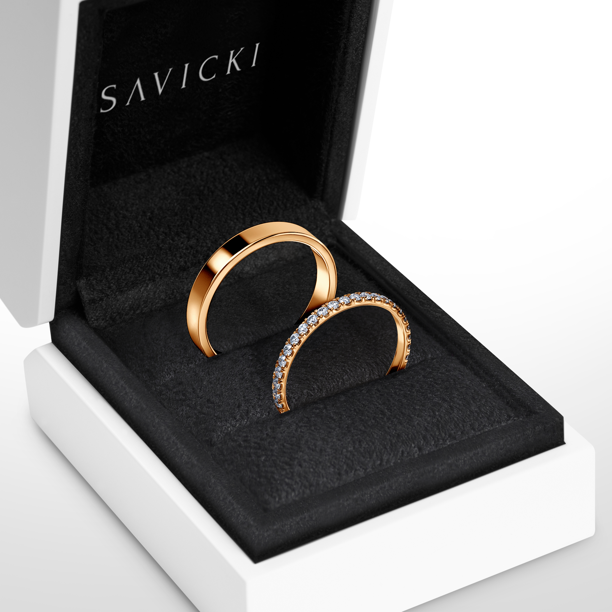 Eheringe Share Your Love: Gold, Labordiamanten, flach, 1,5 mm und 3 mm - 6