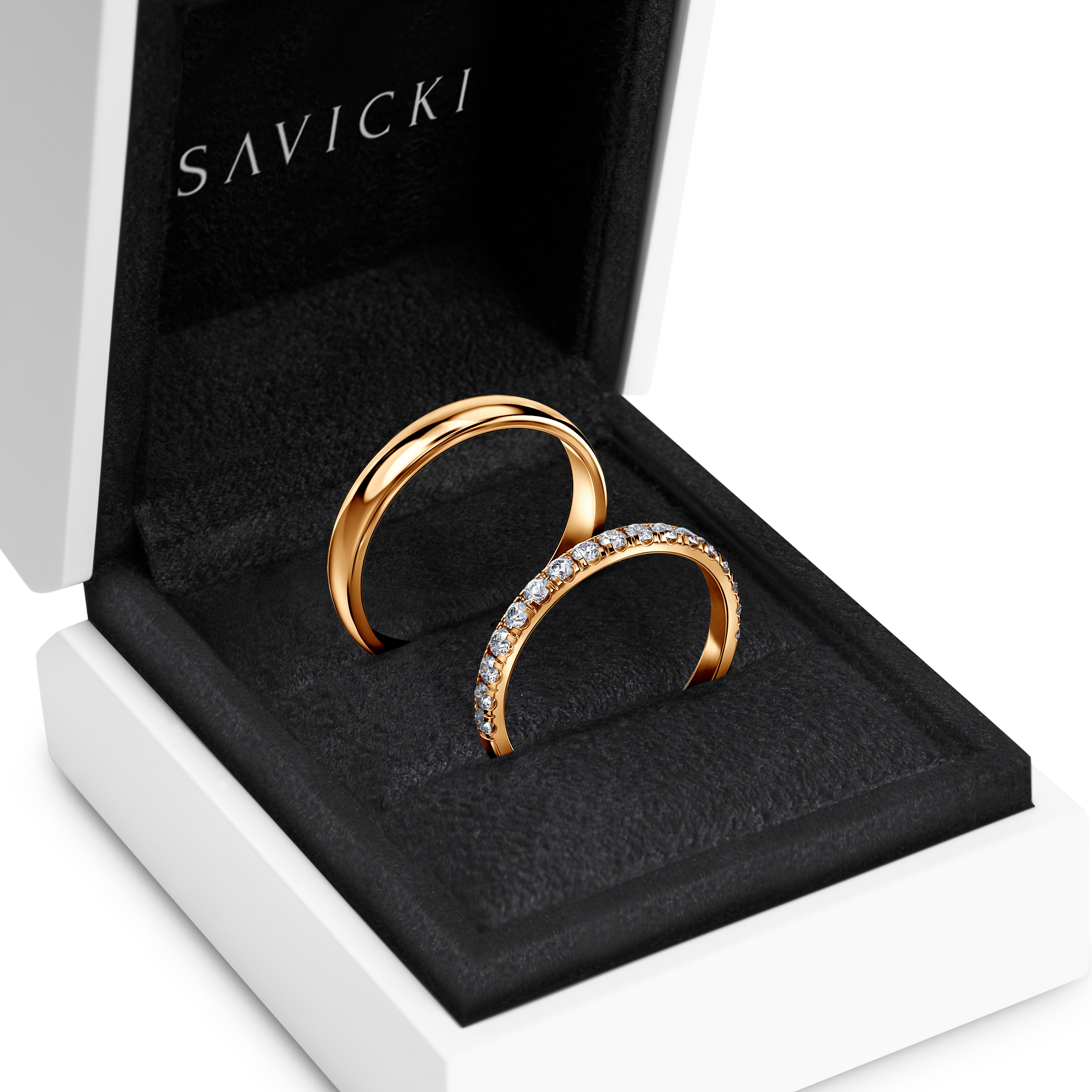 Eheringe The Light: Gold, Labordiamanten, Halbrund, 1,5 mm und 3,5 mm - 6