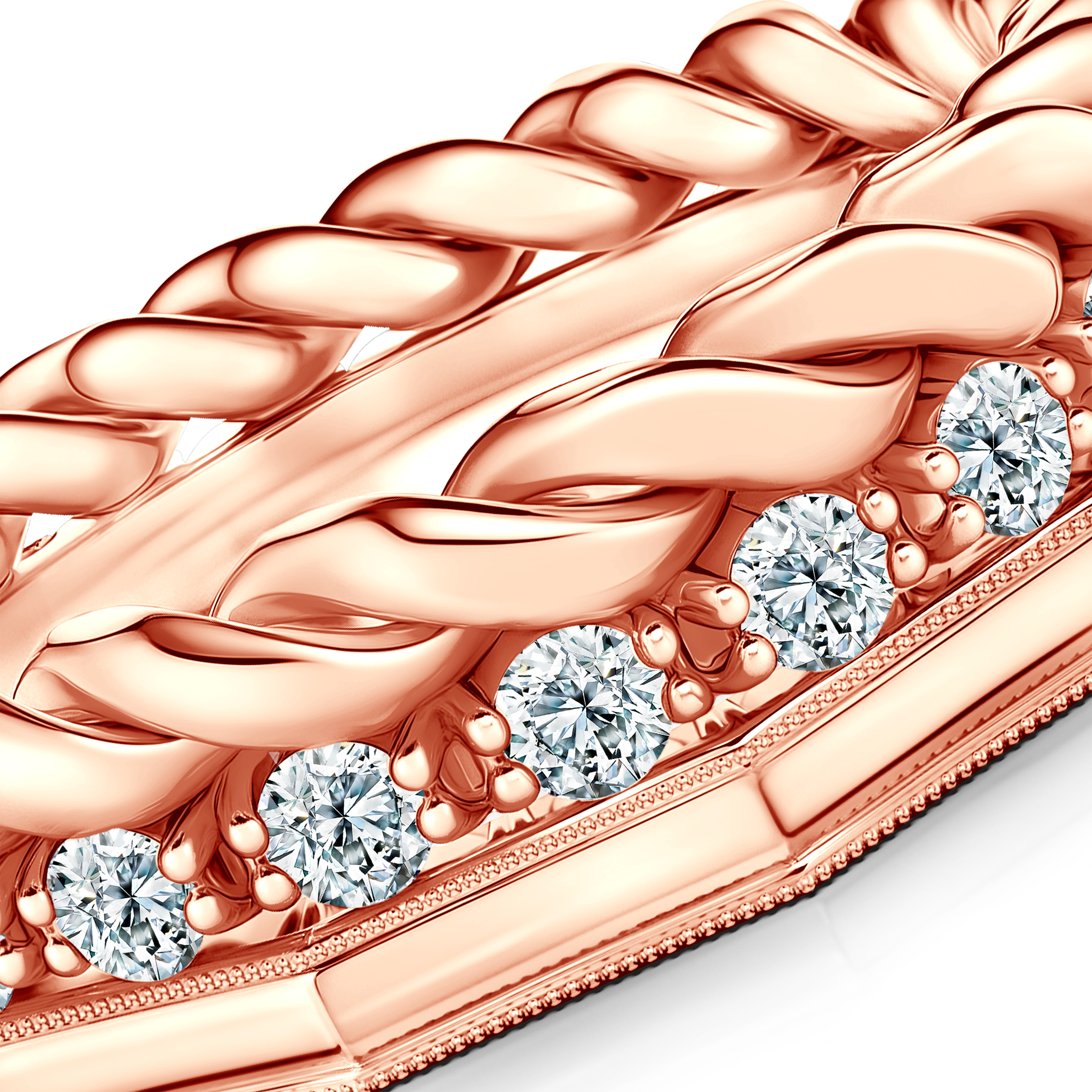 Ring-Set Symphony: Roségold, Diamanten - 5