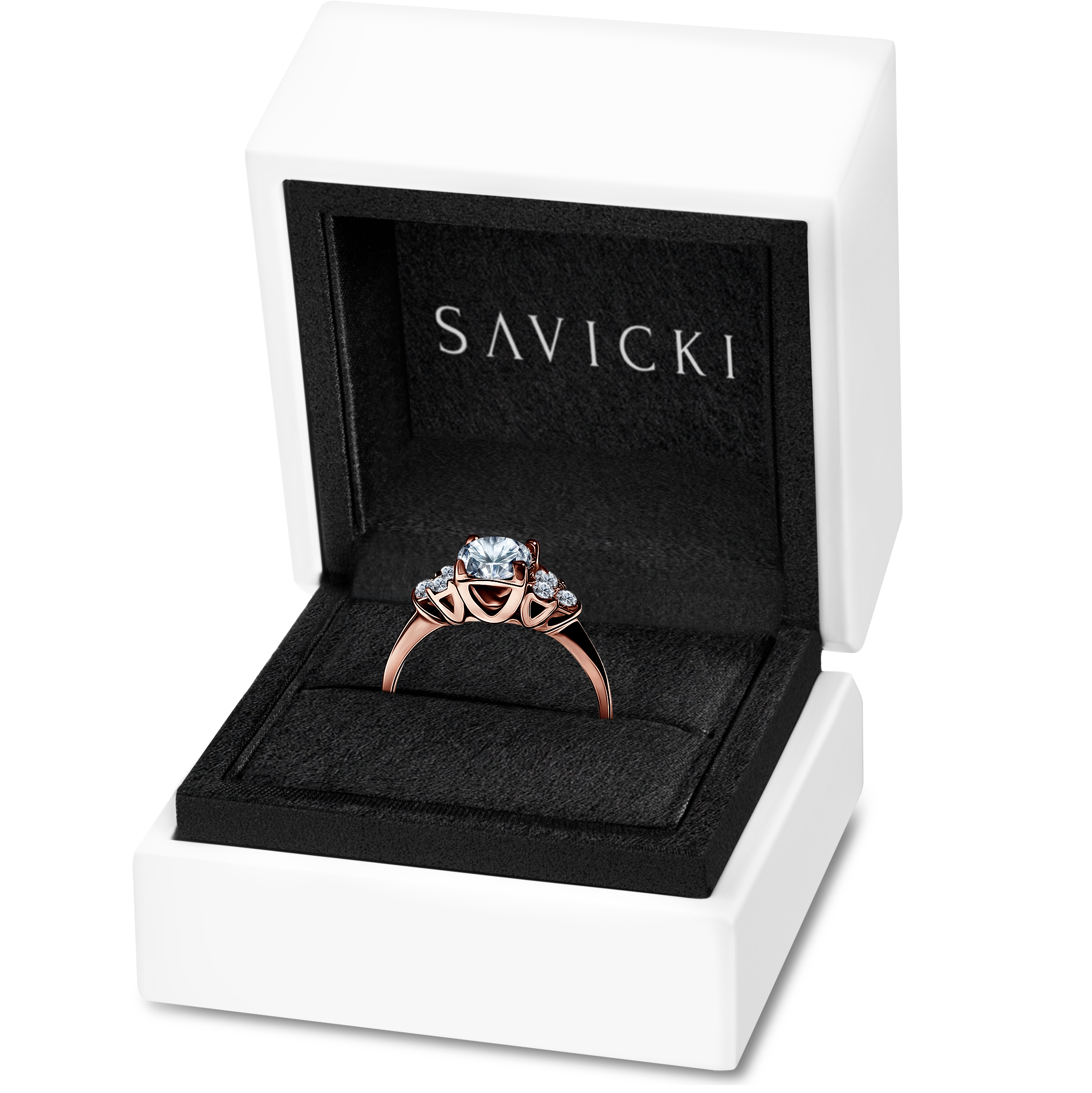 Verlobungsring Fairytale: Roségold, Labordiamant