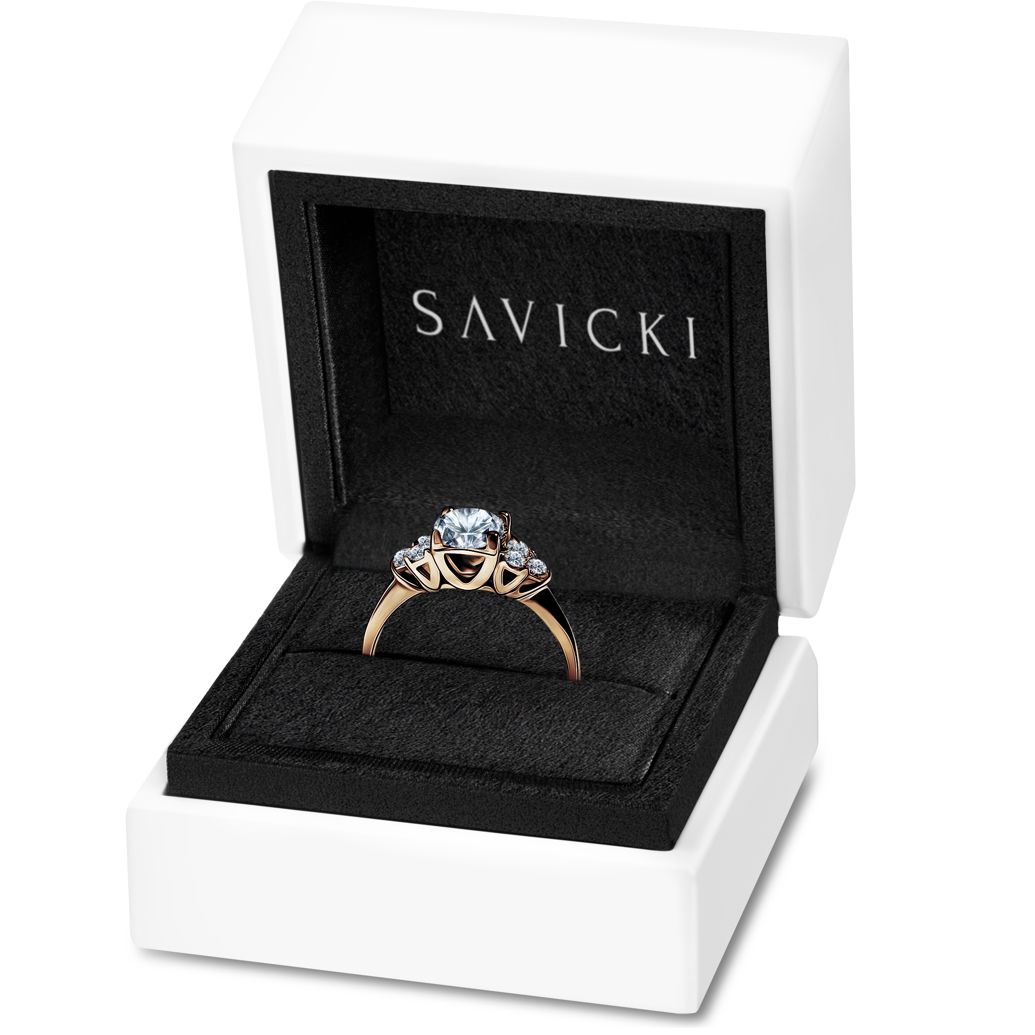 Pierścionek zaręczynowy Fairytale: złoty, diament laboratoryjny