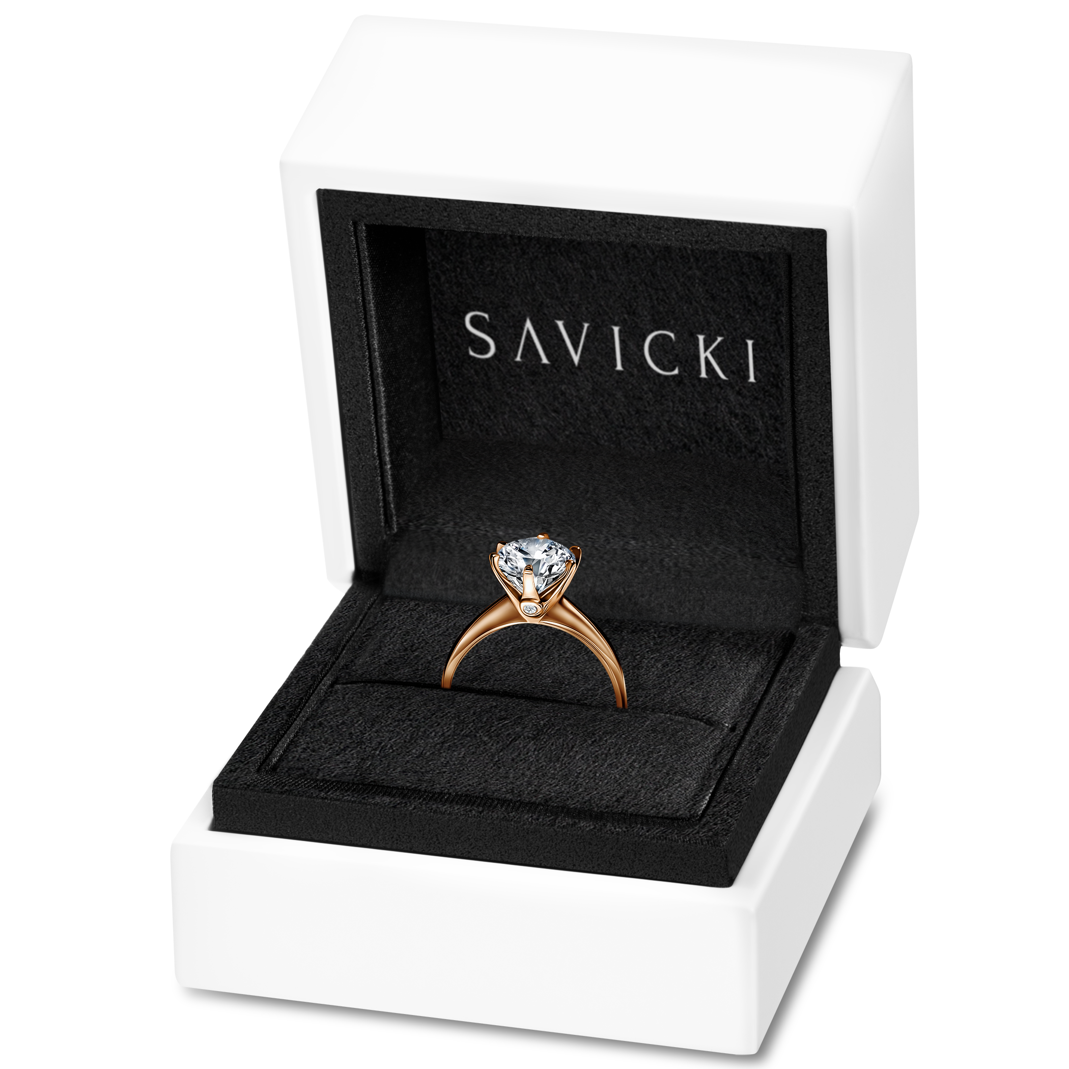 Pierścionek zaręczynowy The Journey: złoty, diament laboratoryjny