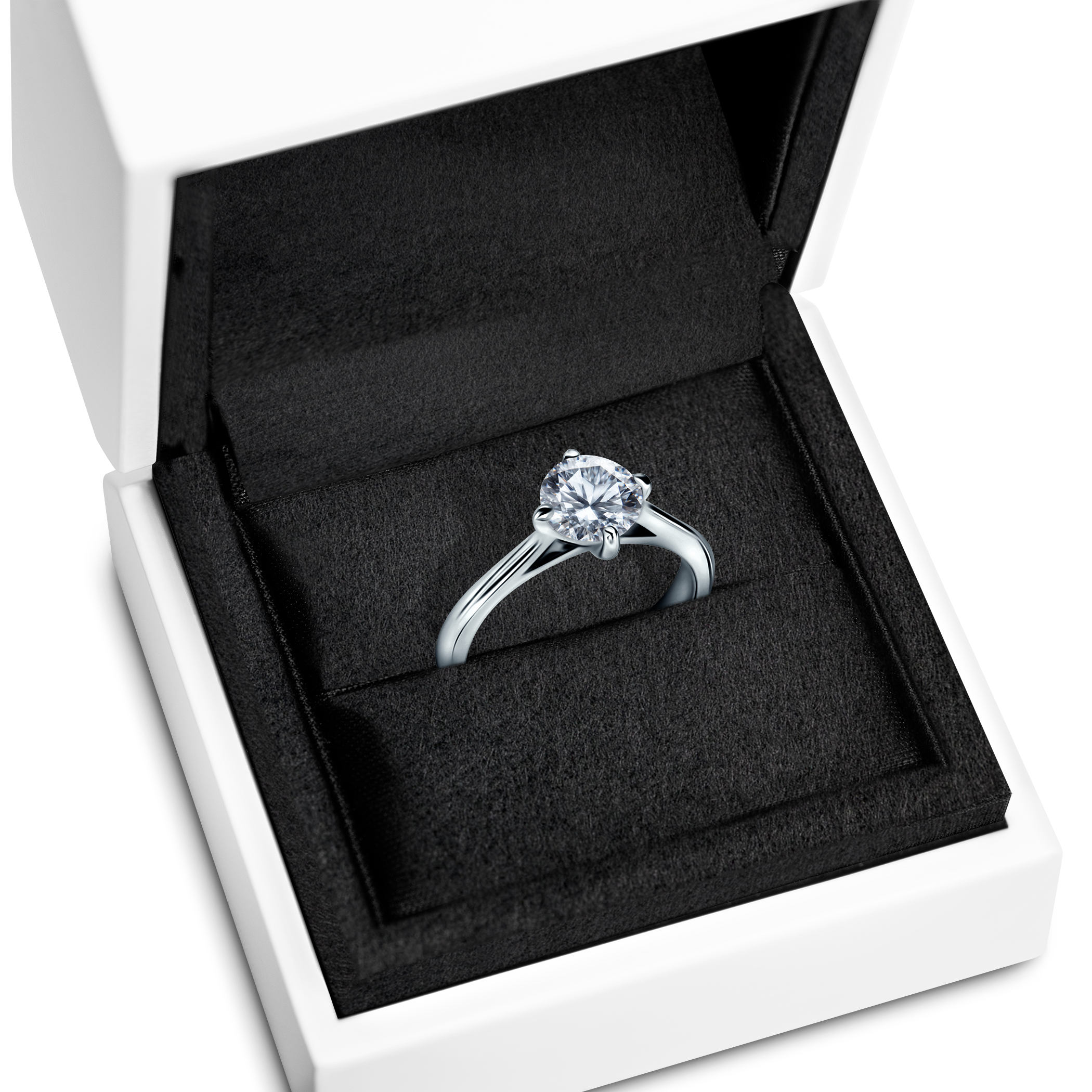 Verlobungsring The Light: Weißgold, Labordiamant