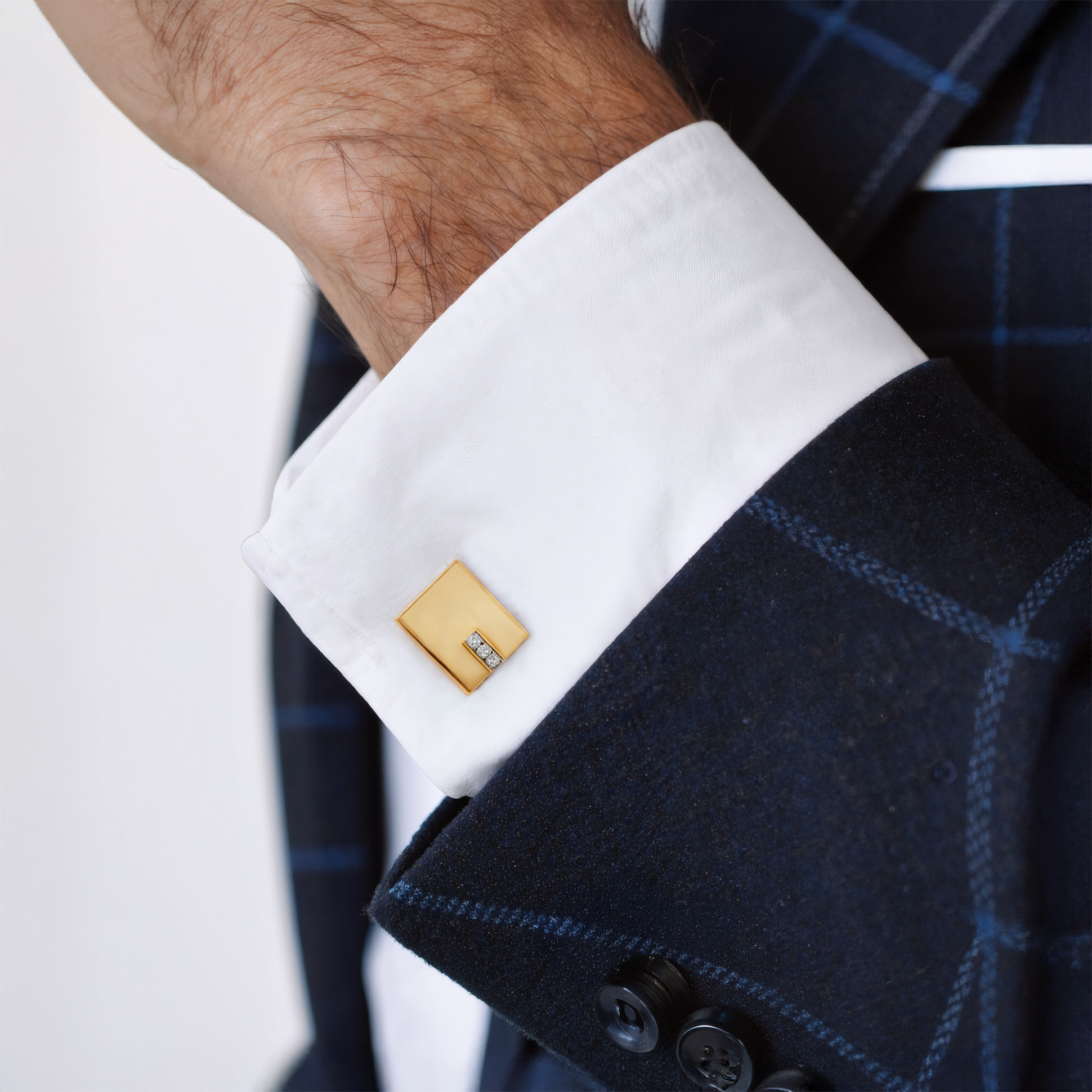 Manschettenknöpfe Savicki: Gold, Diamanten