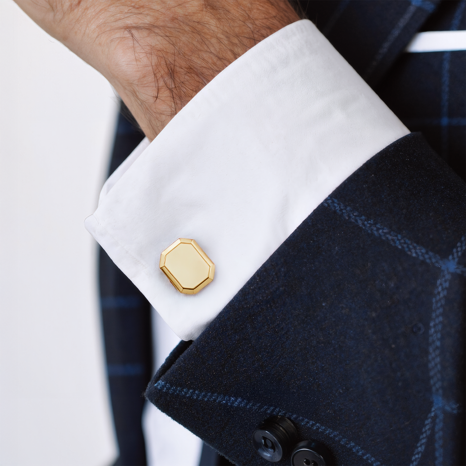 Spinki do mankietów Savicki: srebrne pozłacane