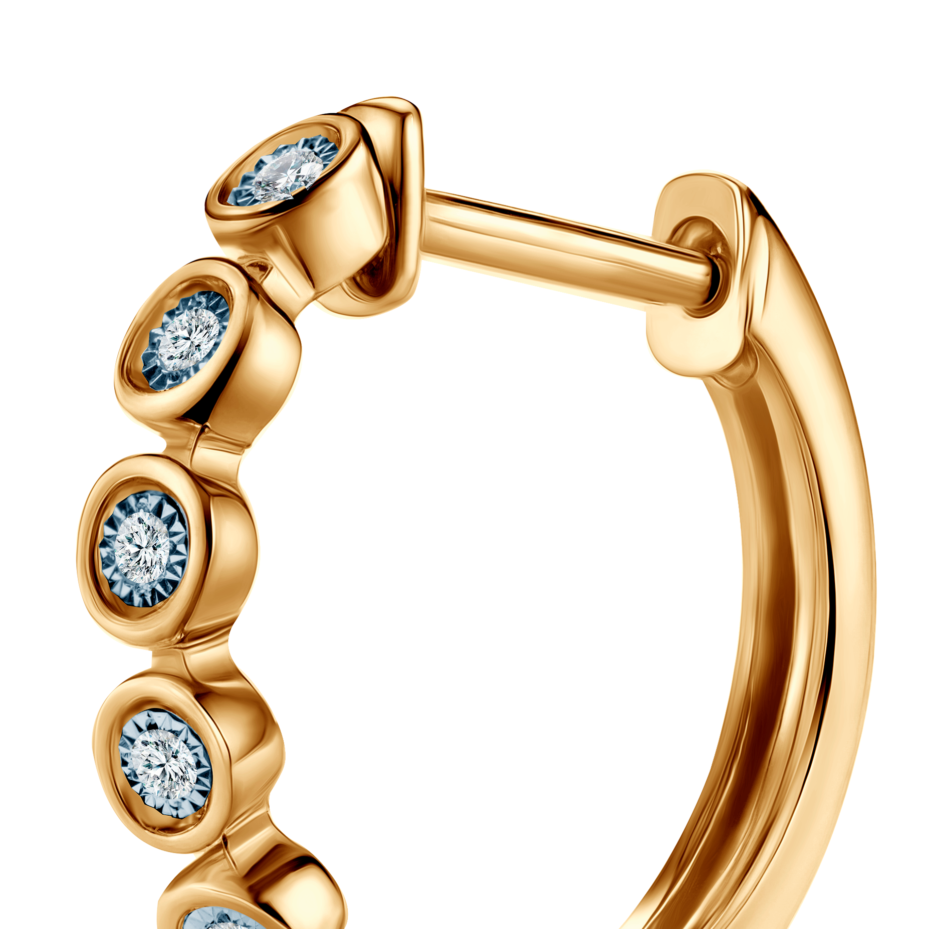 Kolczyki Savicki: złote, diamenty