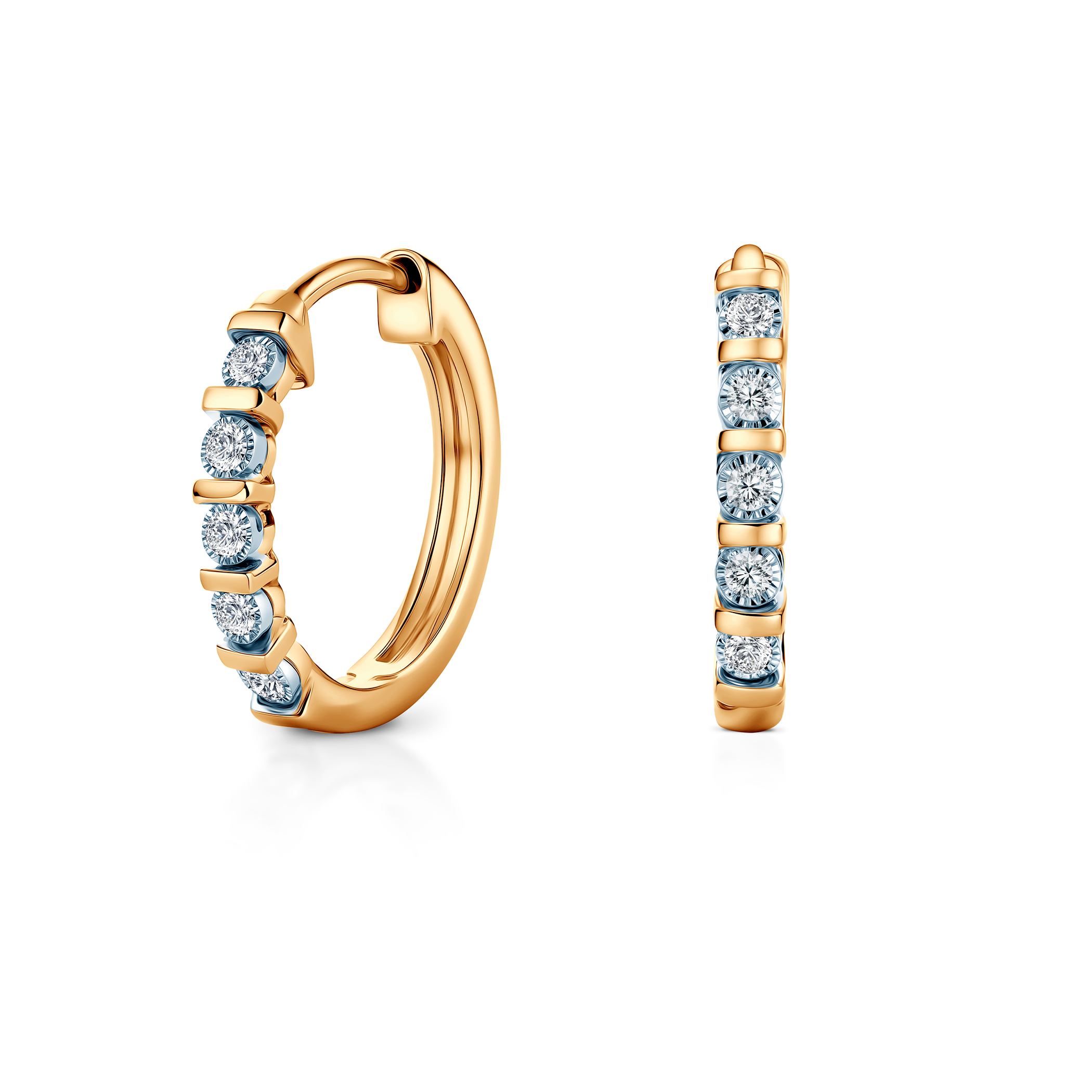 Kolczyki Savicki: złote, diamenty