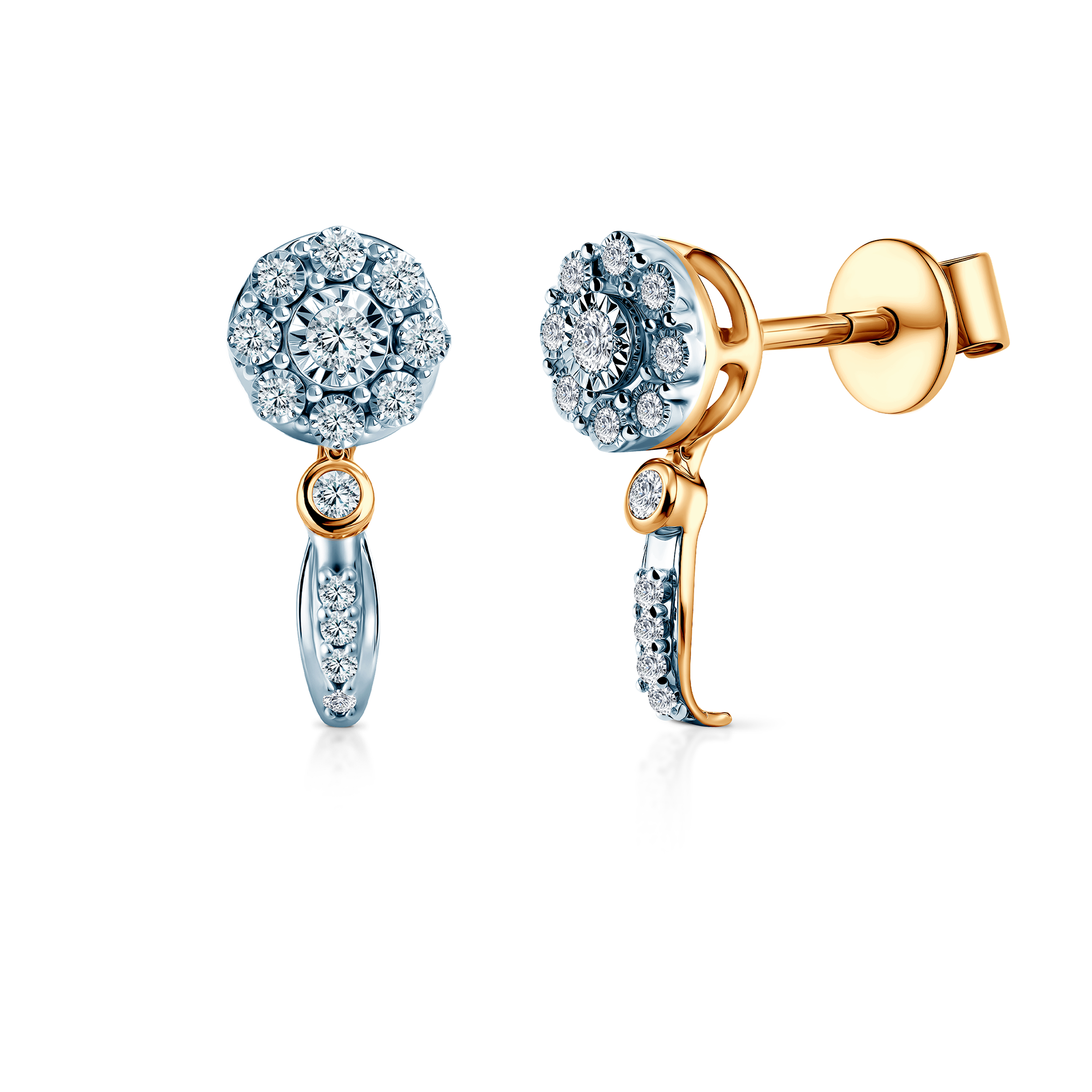 Ohrringe Savicki: Gold, Diamanten