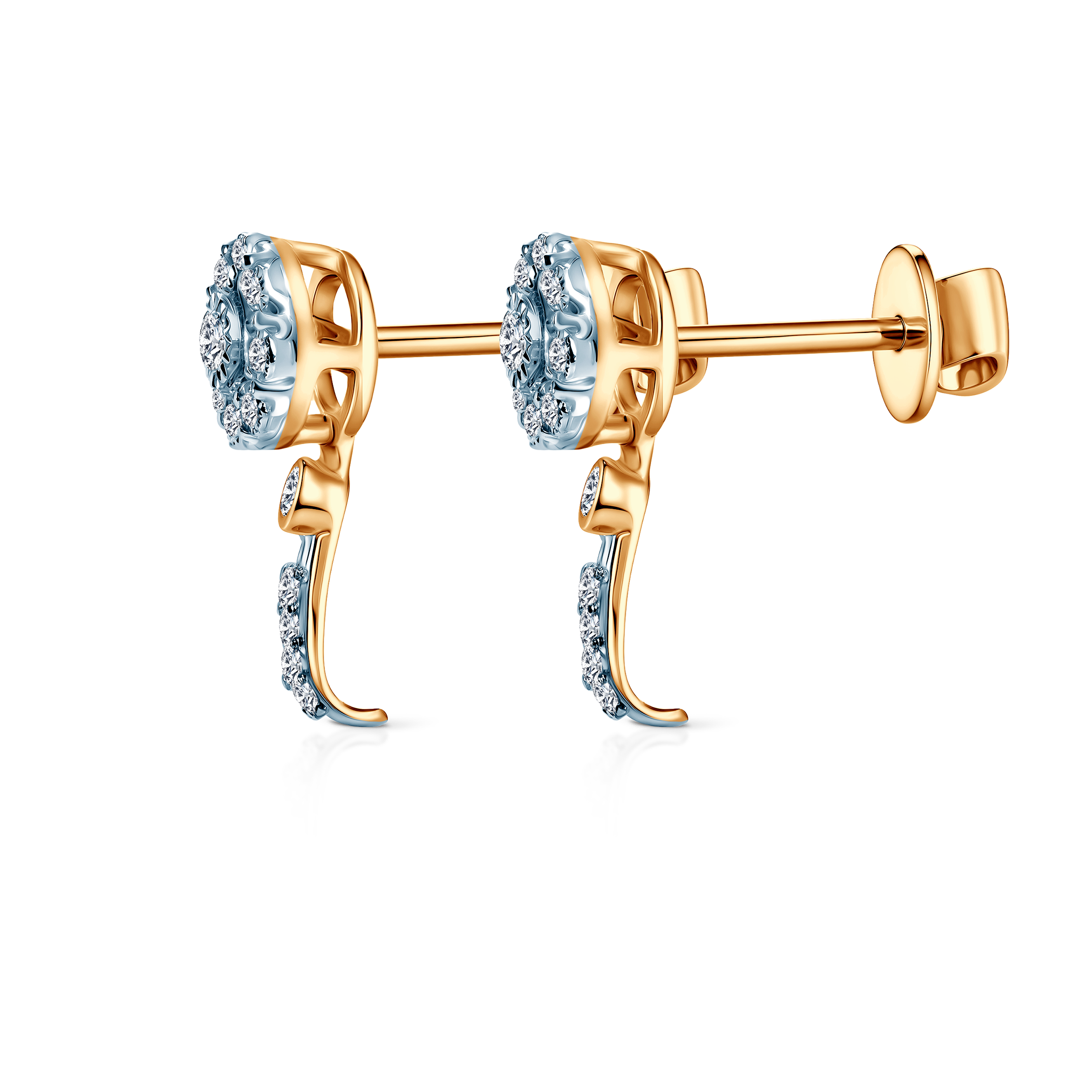 Ohrringe Savicki: Gold, Diamanten