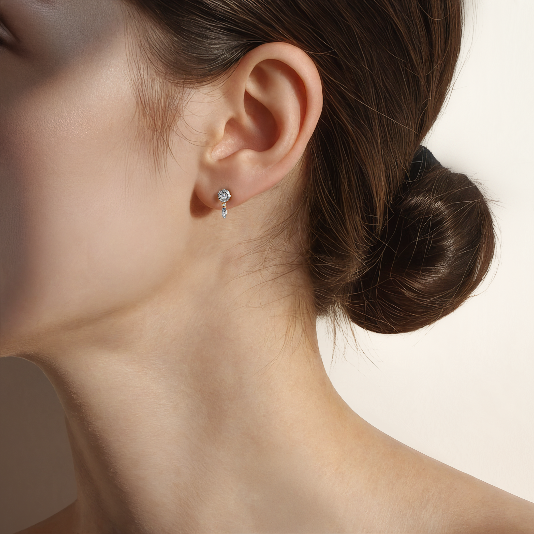 Ohrringe Savicki: Gold, Diamanten