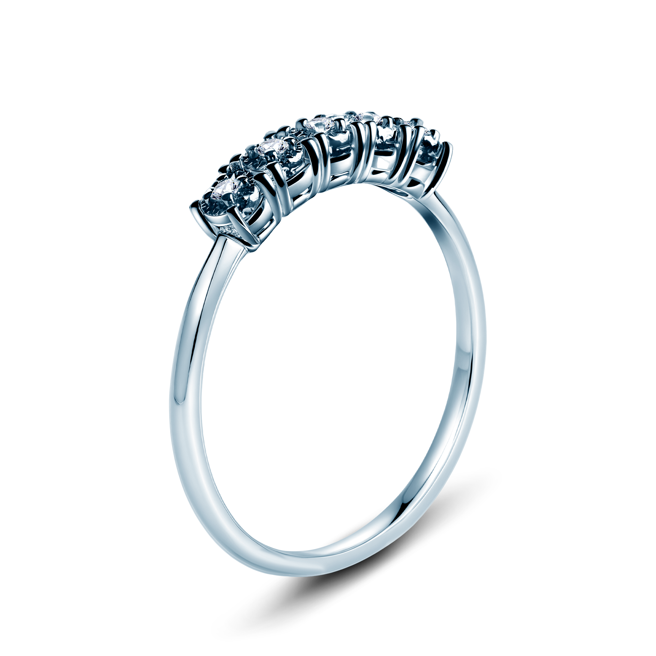 Pierścionek Savicki: białe złoto, diamenty