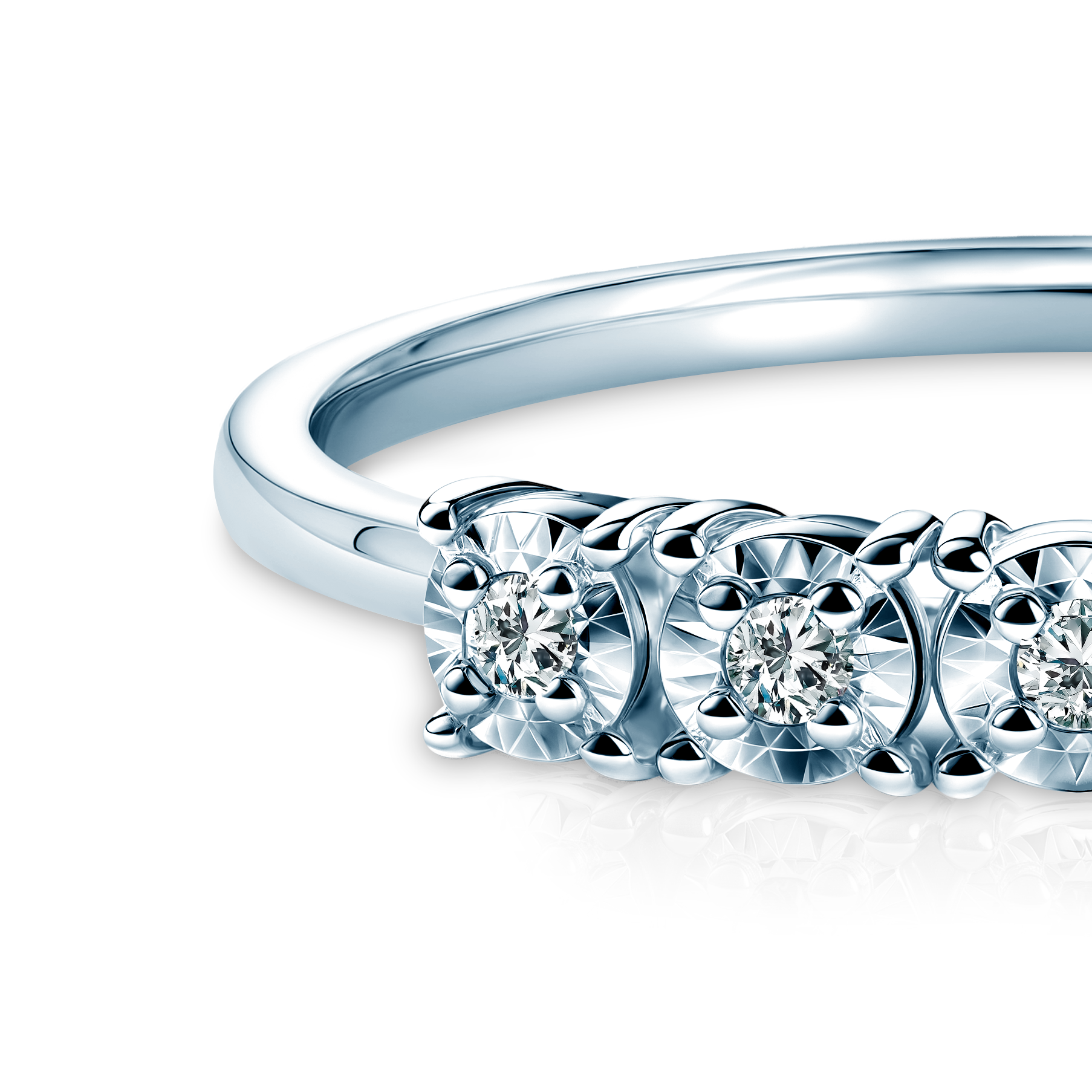 Pierścionek Savicki: białe złoto, diamenty