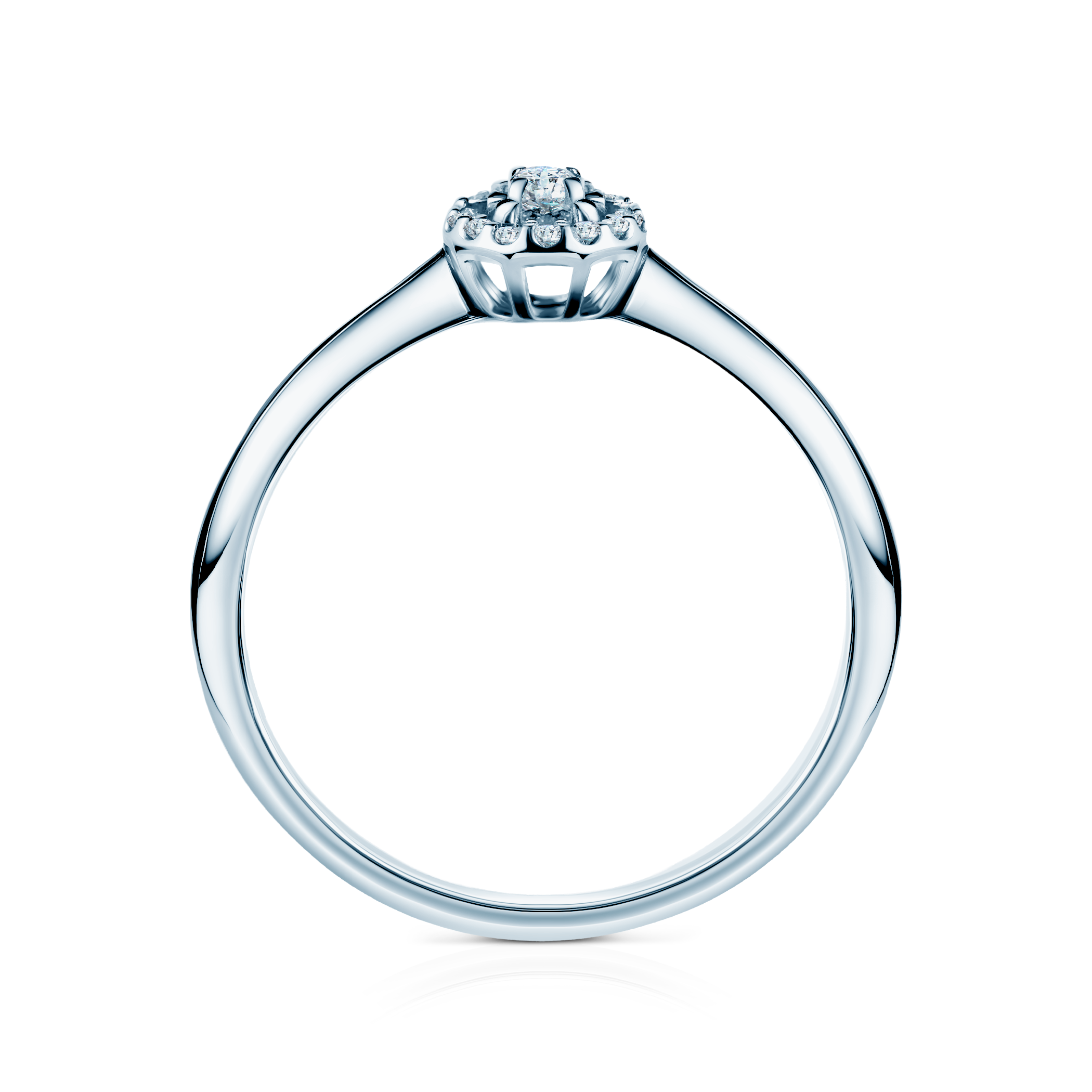 Pierścionek Savicki: białe złoto, diamenty - 3