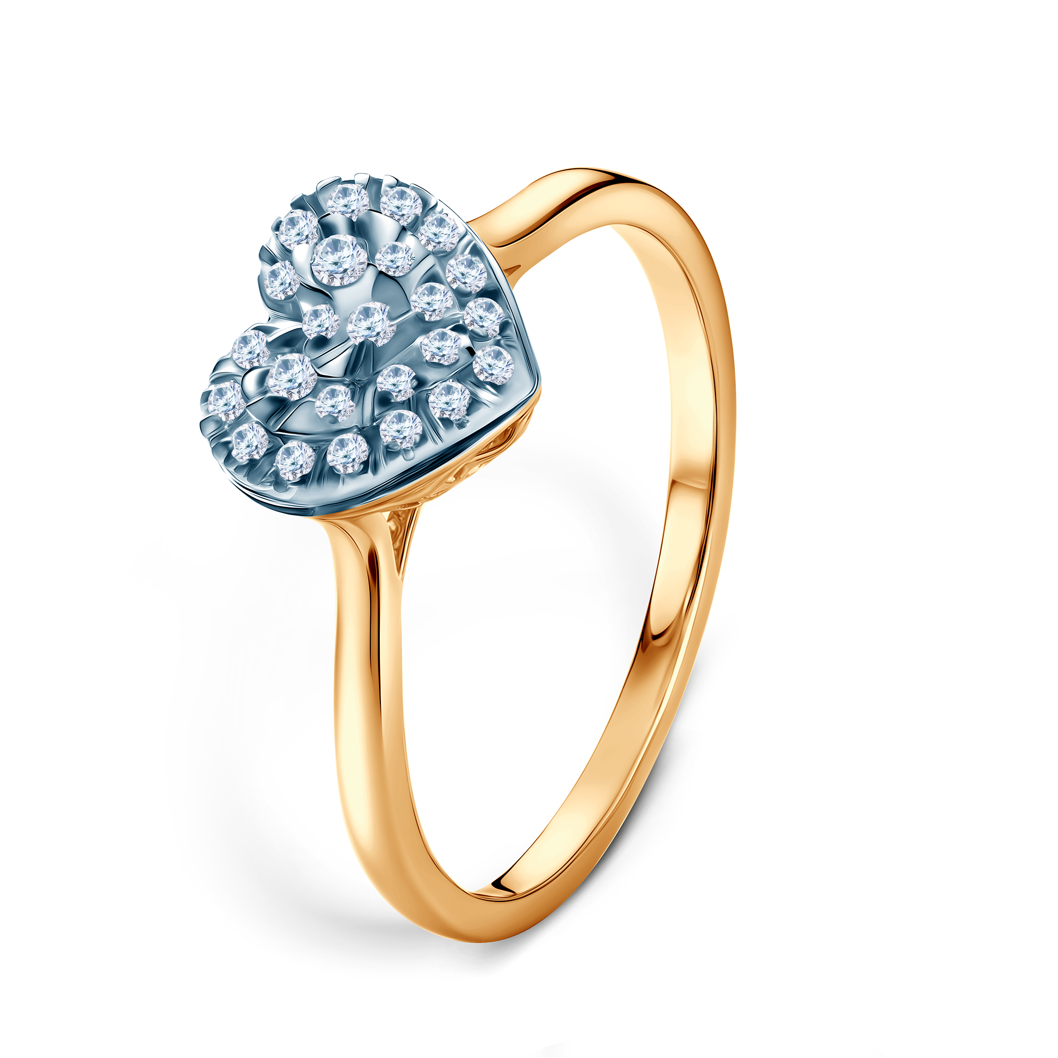 Pierścionek Savicki: dwukolorowe złoto, diamenty - 4