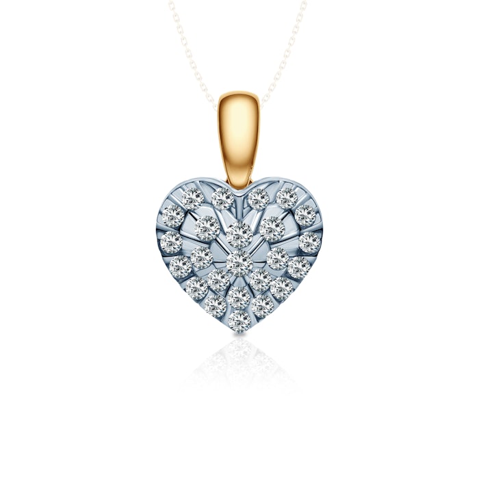 Zawieszka SAVICKI: dwukolorowe złoto, diamenty