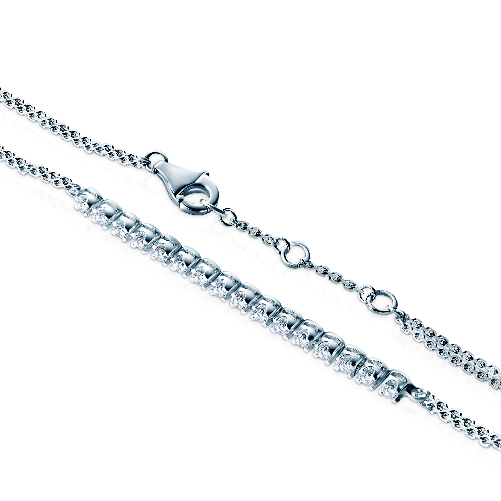 Armband Savicki: Weißgold 585, Diamanten