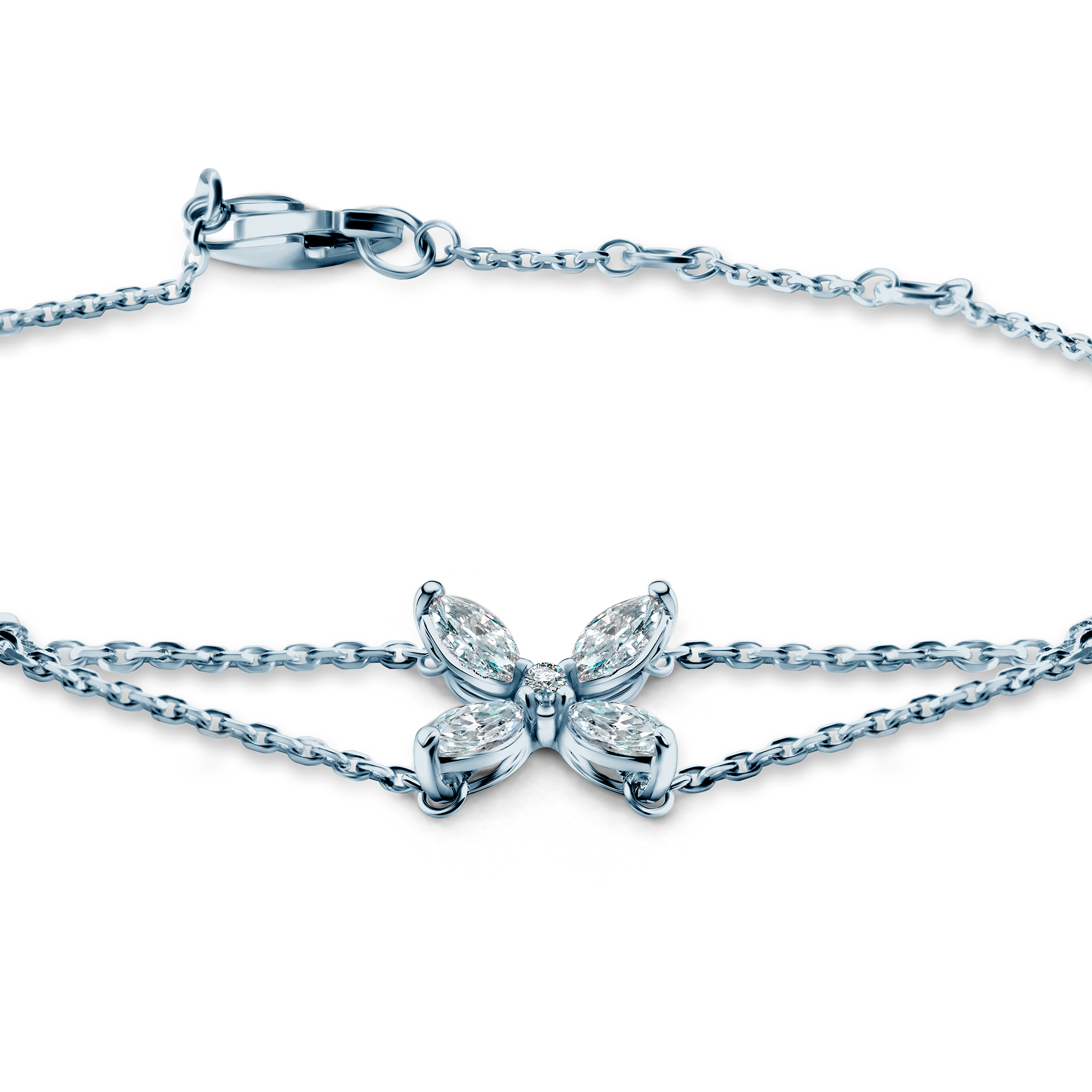 Armband Savicki: Weißgold 585, Diamanten