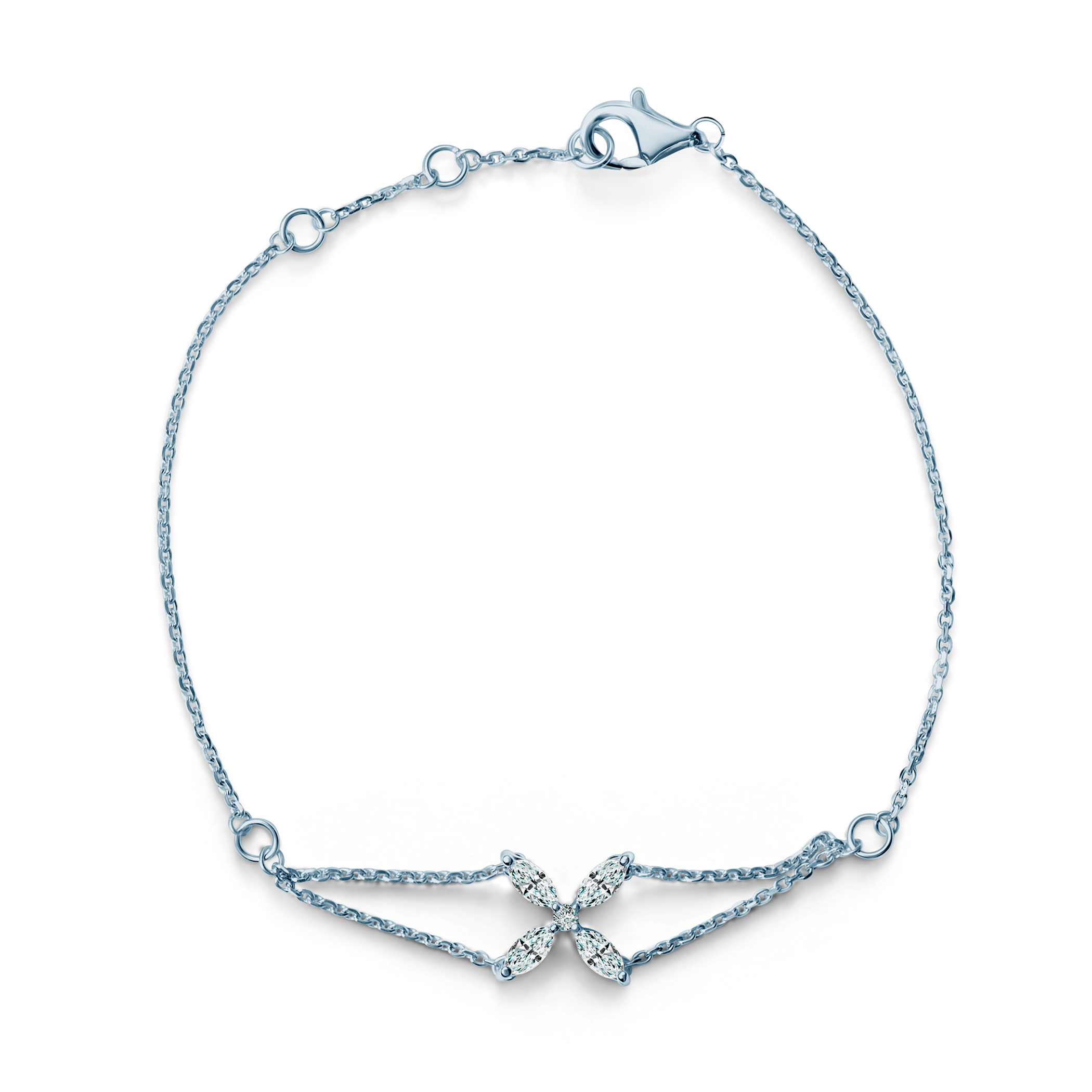 Armband Savicki: Weißgold 585, Diamanten